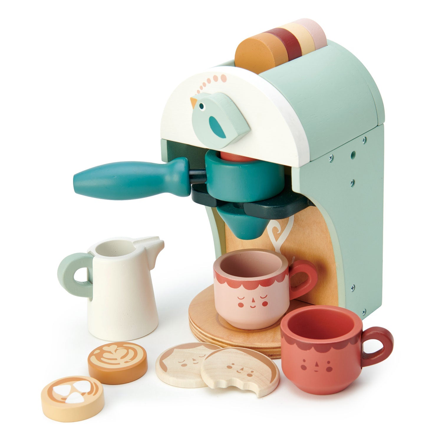 Babyccino Maker - Wooden Toy Coffee Machine for Kids - Pretend Play Barista Set for Toddlers & Children - Perfect for Imaginative Play & Role-Playing Games
