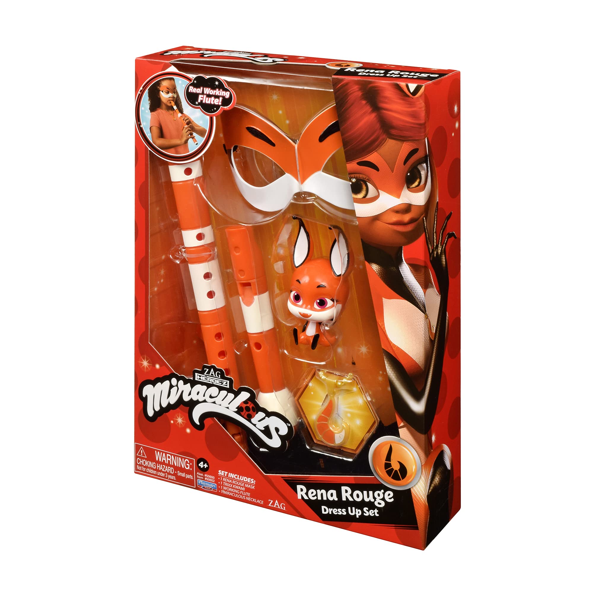 **Miraculous Ladybug Rena Rouge Dress Up Costume Set for Kids - Playmates Toys Official | Halloween, Cosplay & Pretend Play**