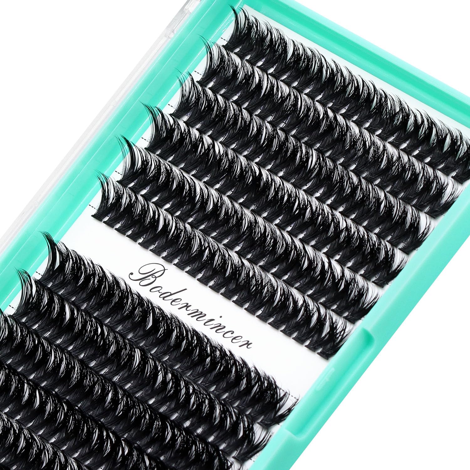 Bodermincer Black & Colored Cluster Lashes 240pcs - 20D/40D DIY Eyelash Extension Kit with D Curl Long Individual Lashes, Mixed Tray Faux Mink Lash Clusters (8-22mm) - Perfect for Professional Salons, Bridal Makeup & Home Use