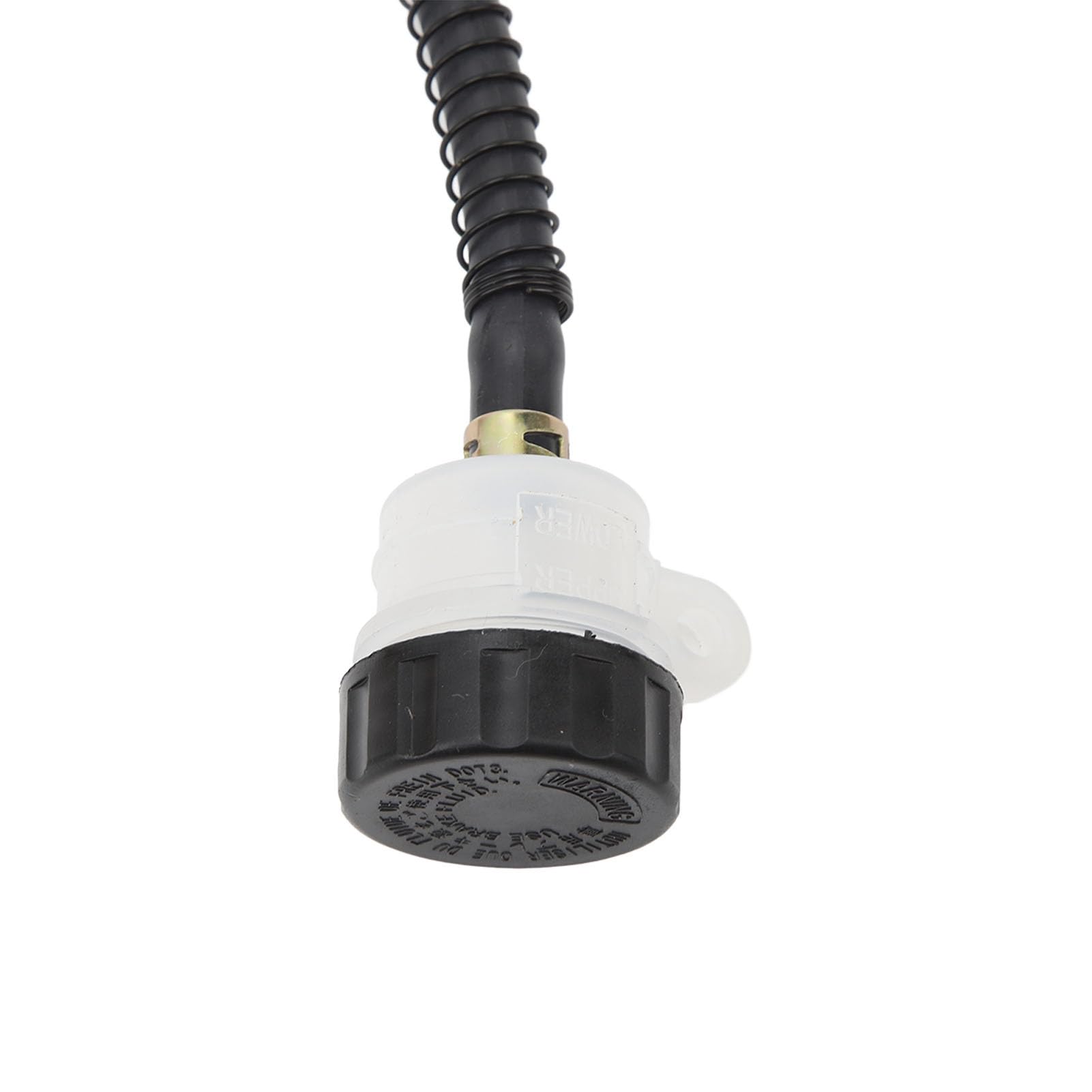 Haosie Motorcycle Rear Brake Master Cylinder Pump for Dirt Bike & ATV - White Hydraulic Foot Brake