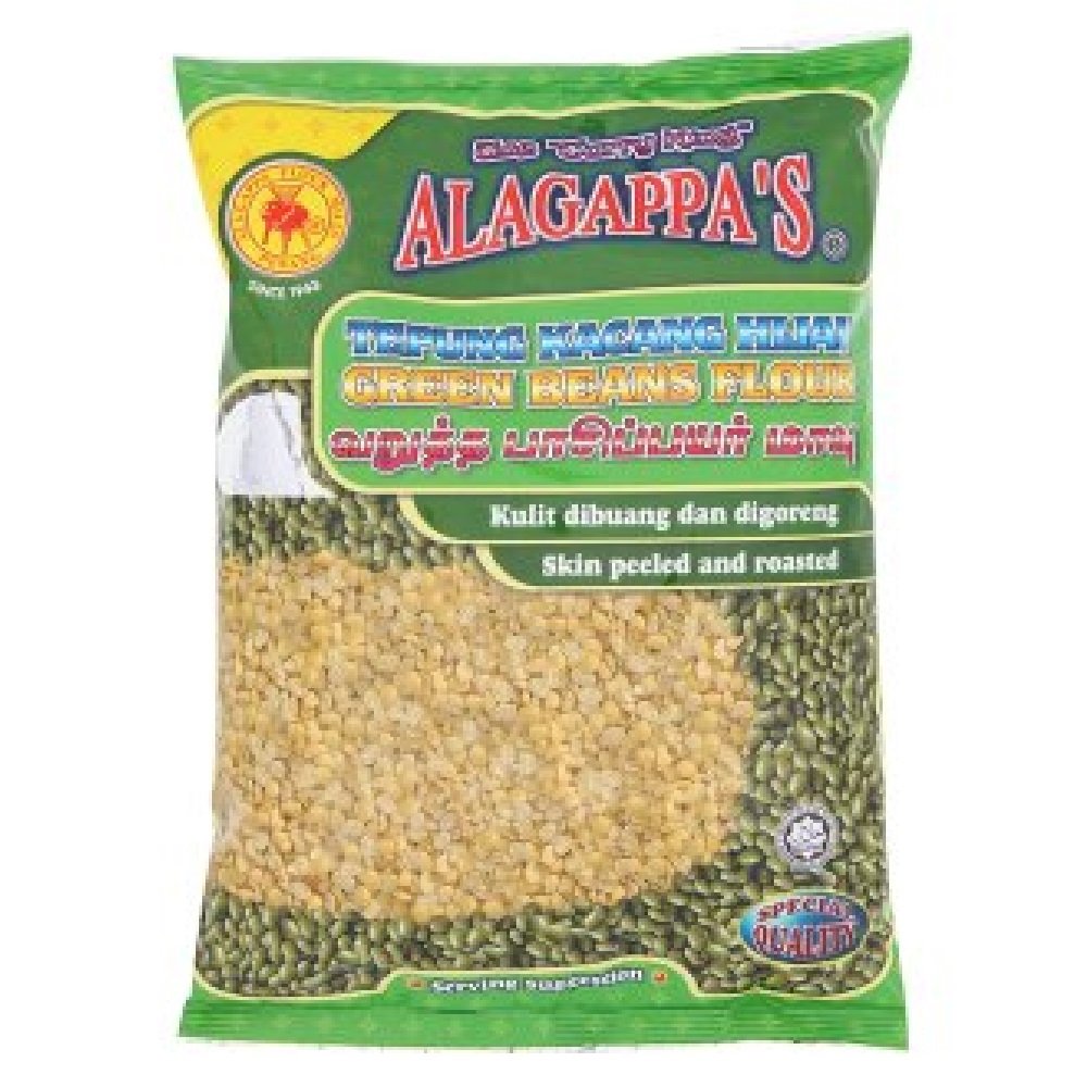 Alagappa's Green Bean Flour 500g (6-Pack) | Premium Gluten-Free Flour for Baking, Cooking & Healthy Recipes