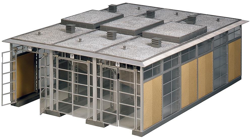 Faller 120217 HO Scale Electric Engine Shed Building Kit - Perfect for Model Train Layouts & Railroad Scenery Displays