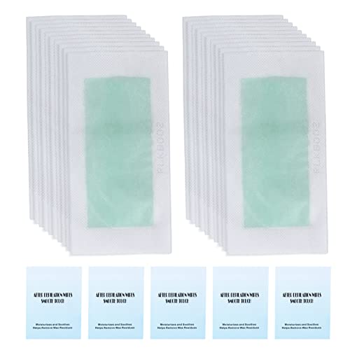 40 Pcs Wax Strips Kit - Double Sided Hair Removal Strips with Cleaning Pads for Face, Armpit, Arms & Legs - Waxing Kit for Women & Men - Perfect for Home Spa, Salon & Travel Hair Removal