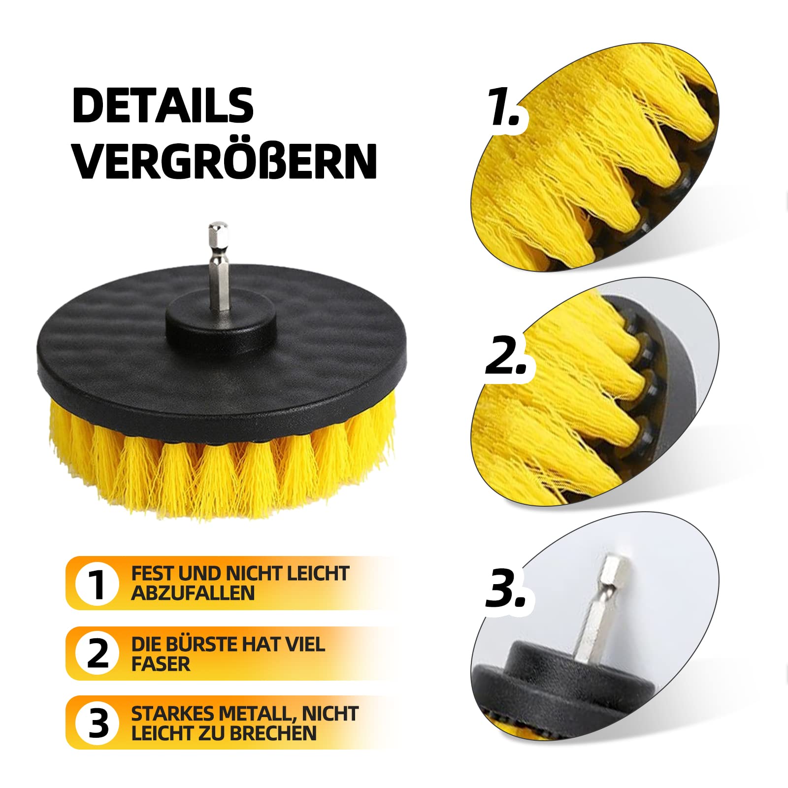 4-Piece Drill Brush Attachment Set - 2