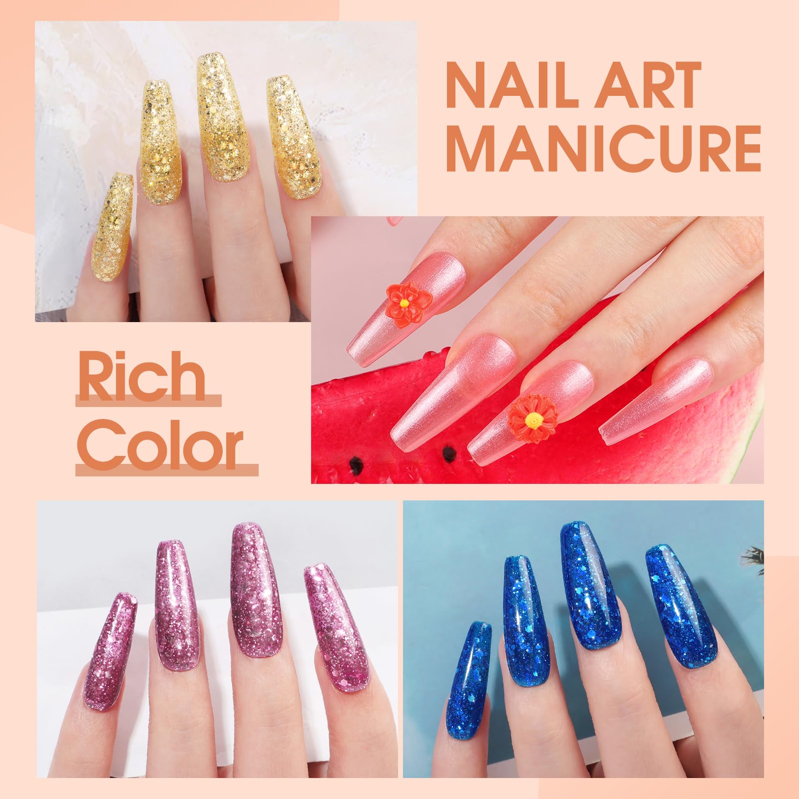 53PCS Gel Nail Polish Kit with UV Light & Drill Starter Set - 35 Colors Gel Polish, 5PCS Top Base Coat - Professional Nail Art Supplies for French Manicure - DIY at Home Salon & Party Nail Care for Women & Girls