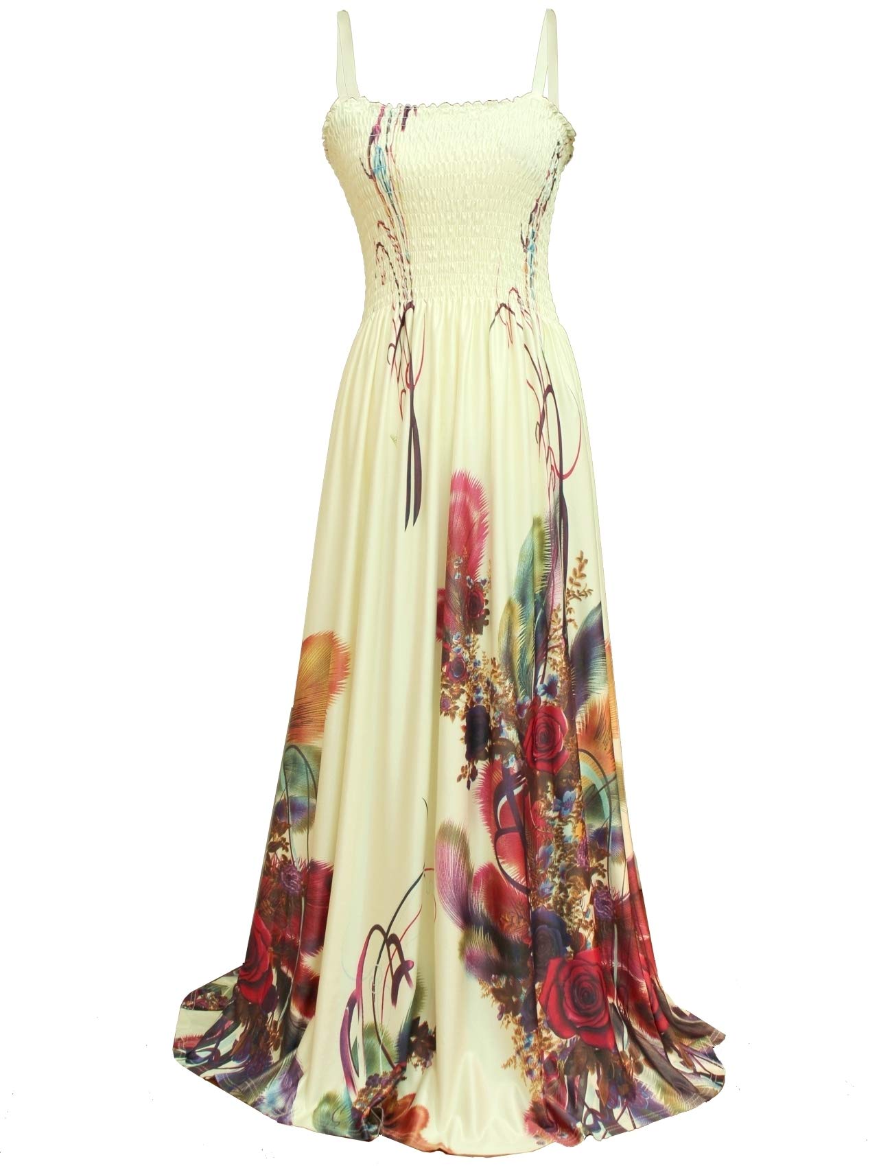 **Floral Plus Size Maxi Dress for Women - Casual Long Summer Hawaiian Sundress, Sexy Sleeveless Evening Dress for Beach, Vacation & Date Night**