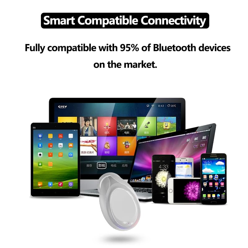 Wireless Single Earbud with 6-Hour Playtime - Bluetooth 5.0 Hands-Free Headphone with Mic for iPhone, Android, PC & TV - Perfect for Driving, Workouts, Audiobooks & Calls (White)