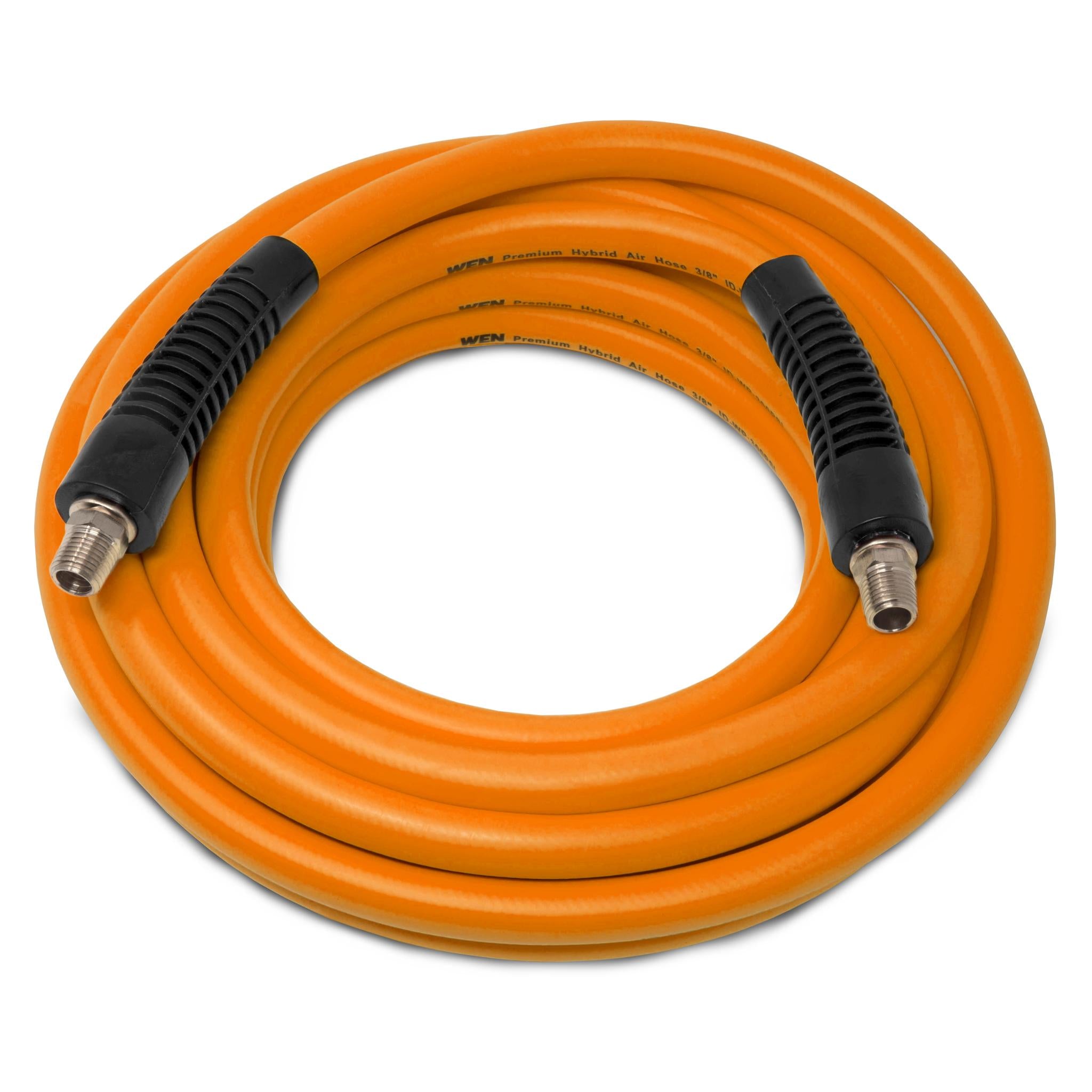 WEN AH3825 25ft x 3/8 Inch 300 PSI Hybrid Polymer Air Hose - Heavy Duty Pneumatic Hose for Air Compressors, Nail Guns & Power Tools