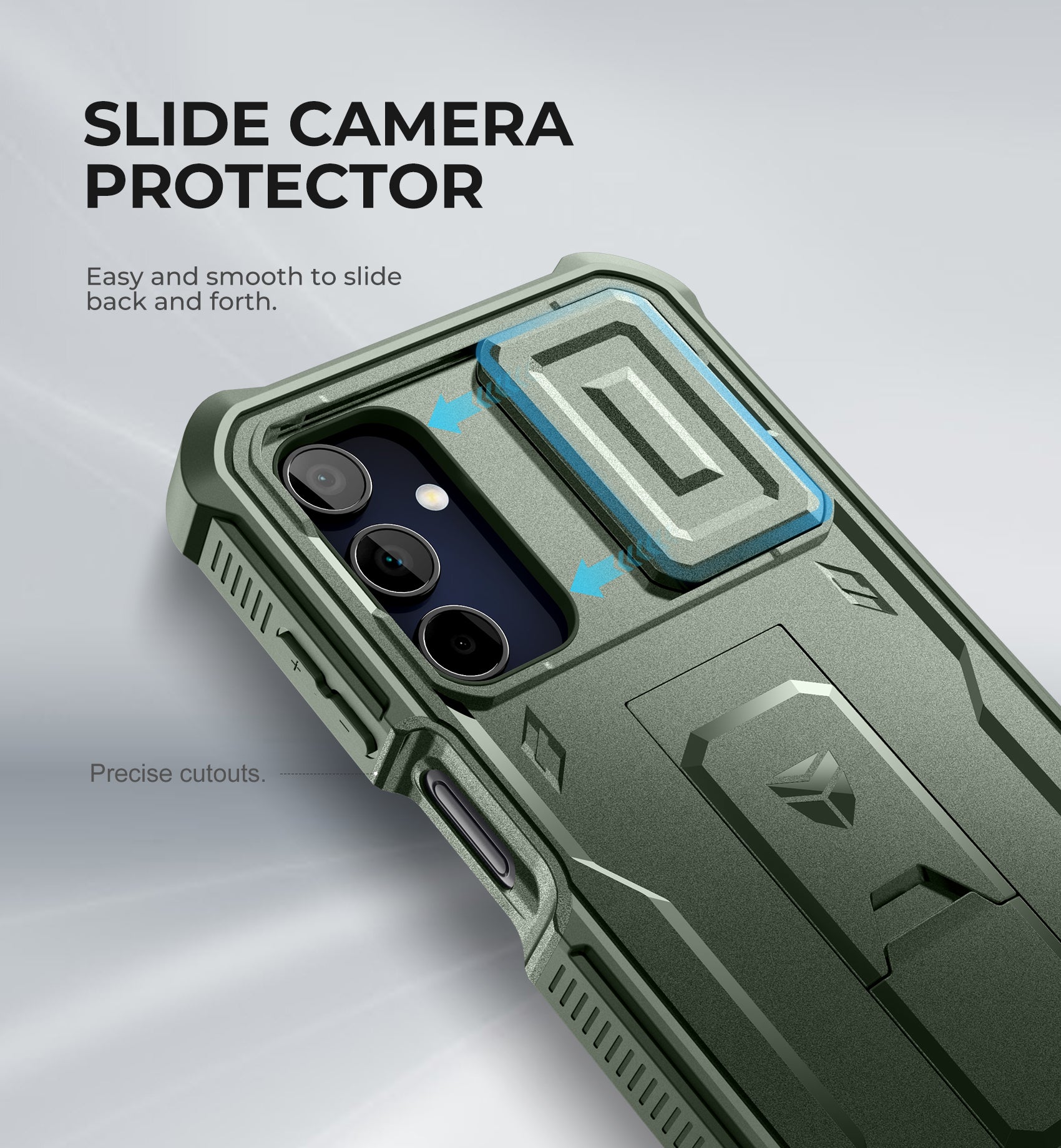 Dexnor Heavy Duty Shockproof Rugged Case for Samsung Galaxy A15 5G with Built-in Screen Protector, Full Body Bumper & Kickstand - Perfect for Outdoor Activities, Work, and Daily Protection
