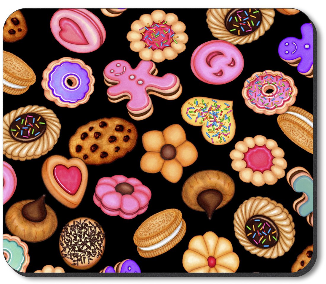 Art Plates Brand Mouse Pad - Cookies Design by Dan Morris - Non-Slip Gaming & Office Desk Accessory for Computers & Laptops