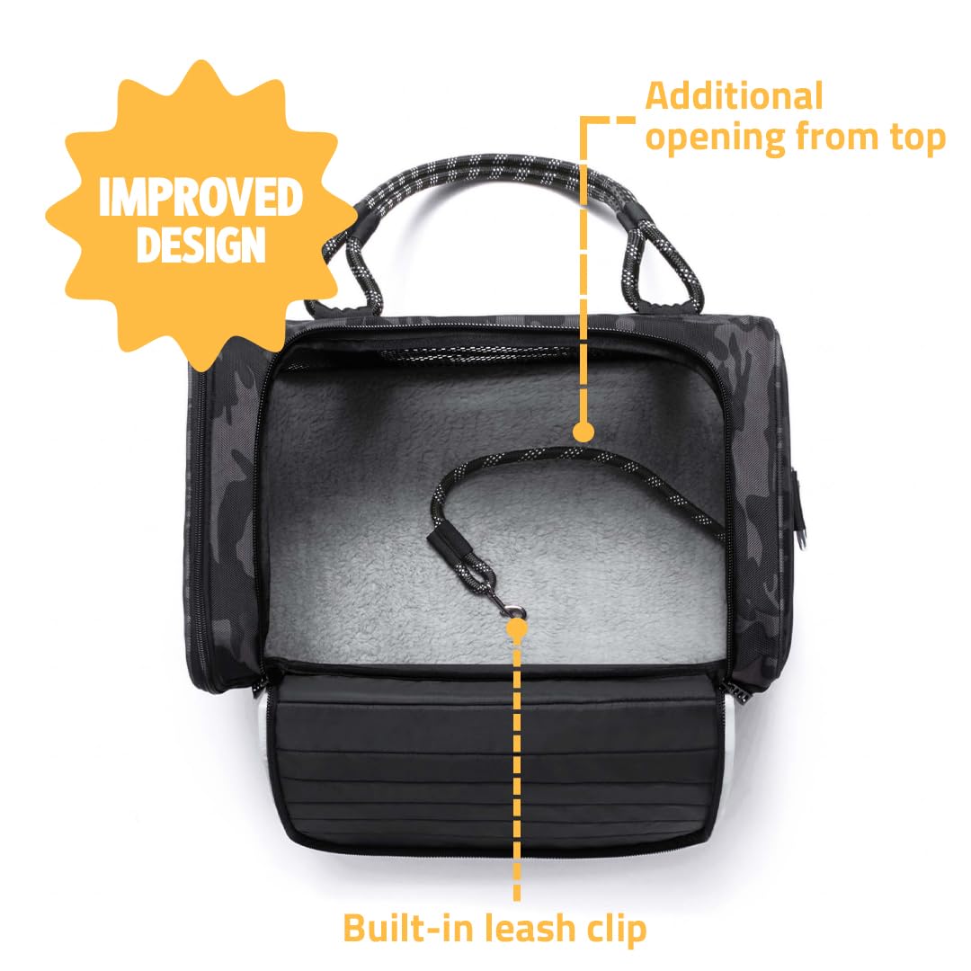 ROVERLUND Airline-Approved Pet Carrier with Leash for Small Pets up to 12.5lbs - Perfect for Travel & Vet Visits