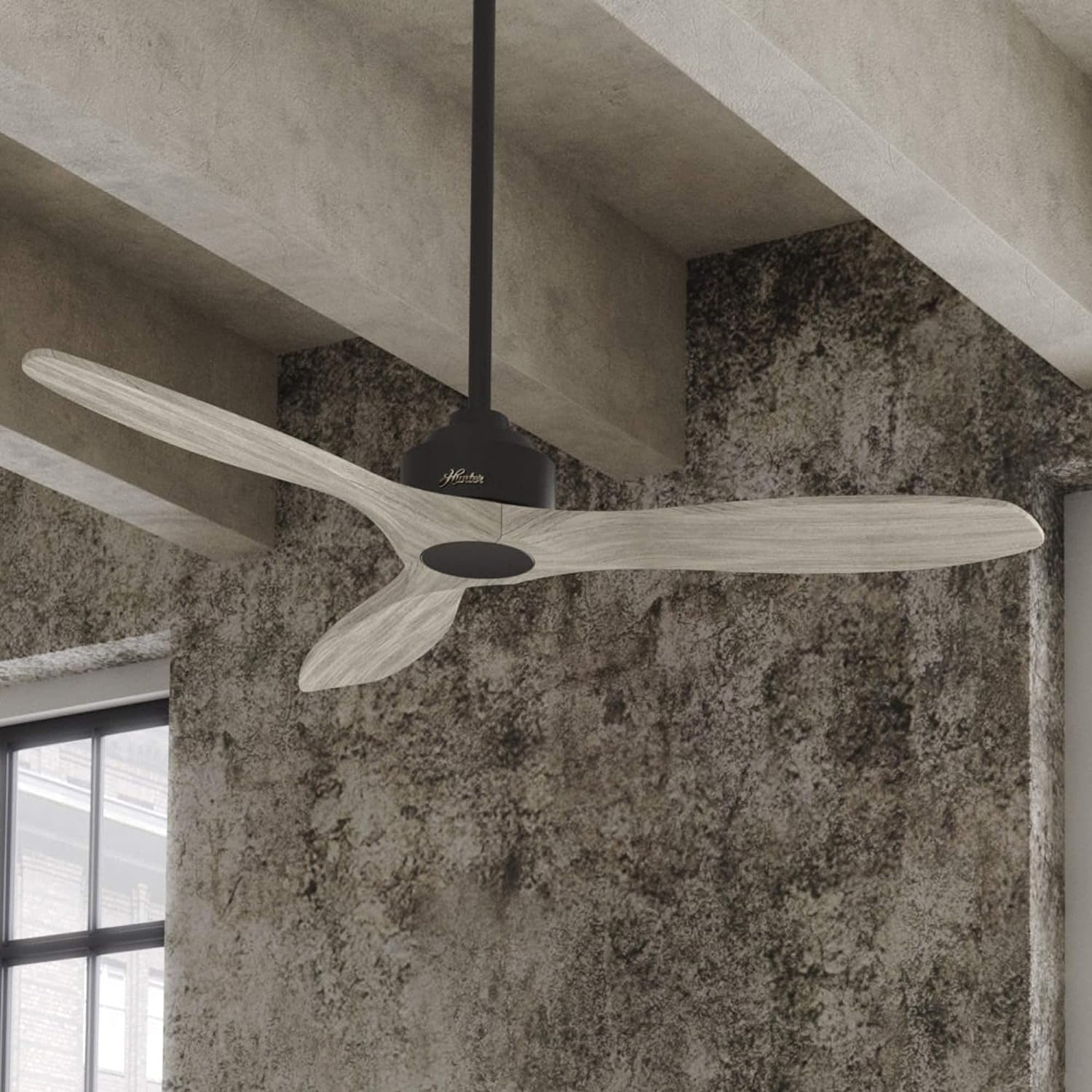 Hunter Fan 52 Inch Contemporary Noble Bronze Finish Indoor Ceiling Fan with 3 Blades - Energy Efficient Quiet DC Motor - Perfect for Living Room, Bedroom & Home Office (Renewed)