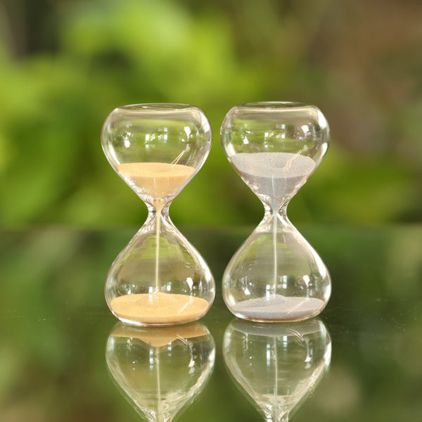 2 Minute Glass Timer - Silver or Gold Sand Timer for Cooking, Games, and Productivity - Perfect for Kitchen, Classroom, and Office Use