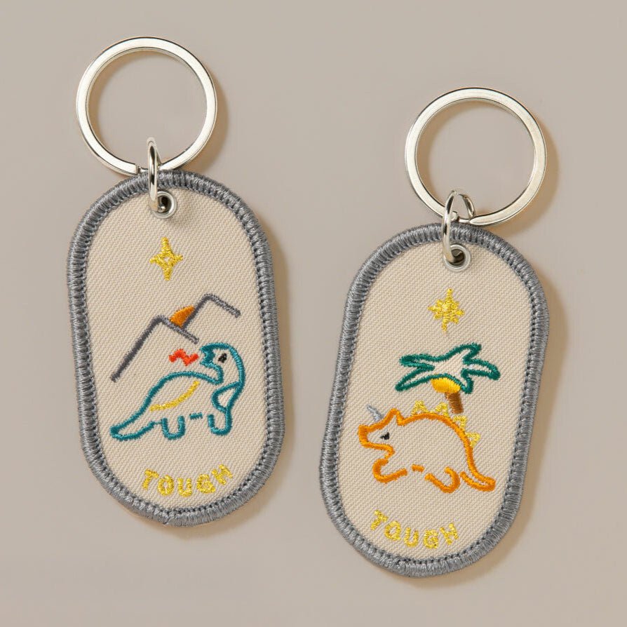 2/8b Pair Key Ring - Durable Stainless Steel Keychain with Iroha Design - Perfect for Home, Office, and Travel Organization