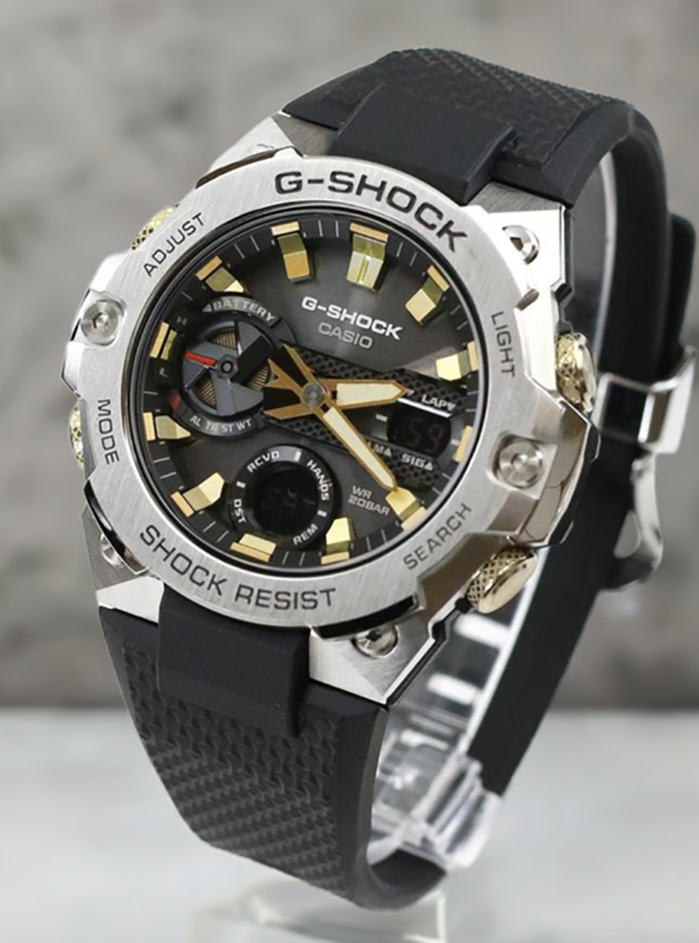 CASIO G-Shock GST-B400CX-1AJR Tough Solar G-Steel Watch - Shock Resistant, Solar Powered, Stainless Steel Band - Perfect for Outdoor Sports, Hiking & Military Use