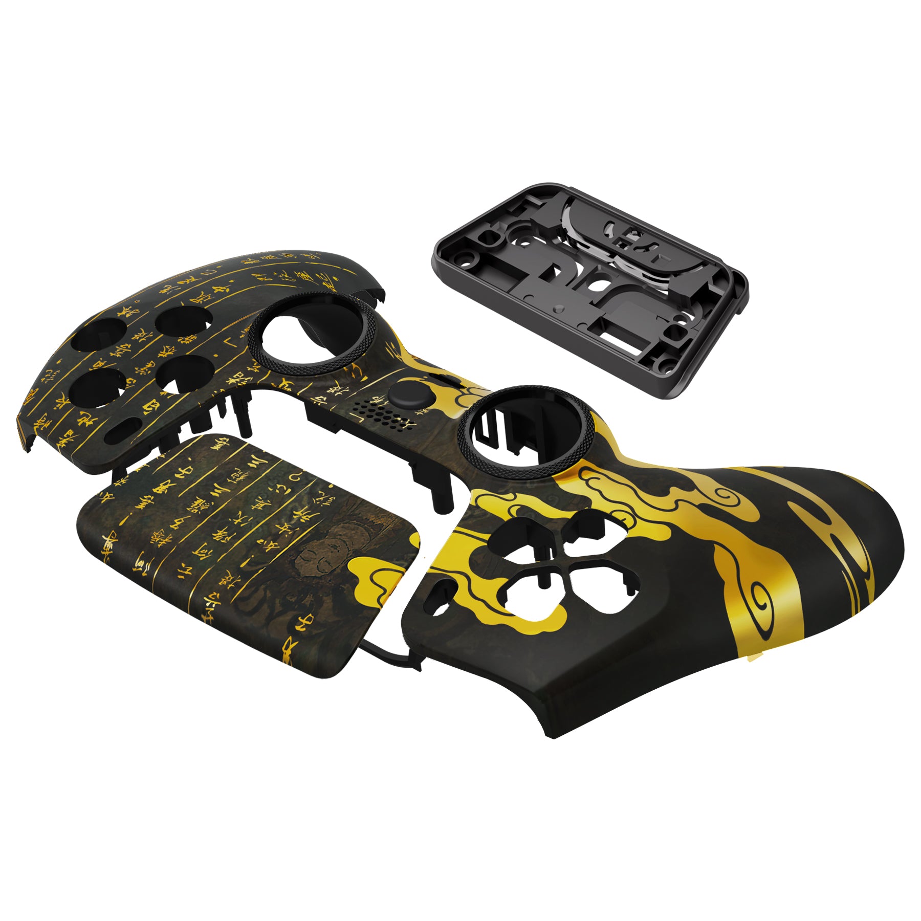 eXtremeRate LUNA Redesigned Front Shell with Touchpad for PS5 Controller BDM 010/020/030/040/050 - Eastern Myth Custom Gaming Skin - GHPFT021 | Enhanced Grip & Style for PS5 Gaming Sessions
