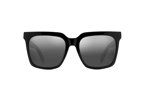 Black W/Crystal/Dual Mirror Silver to Black Polarized