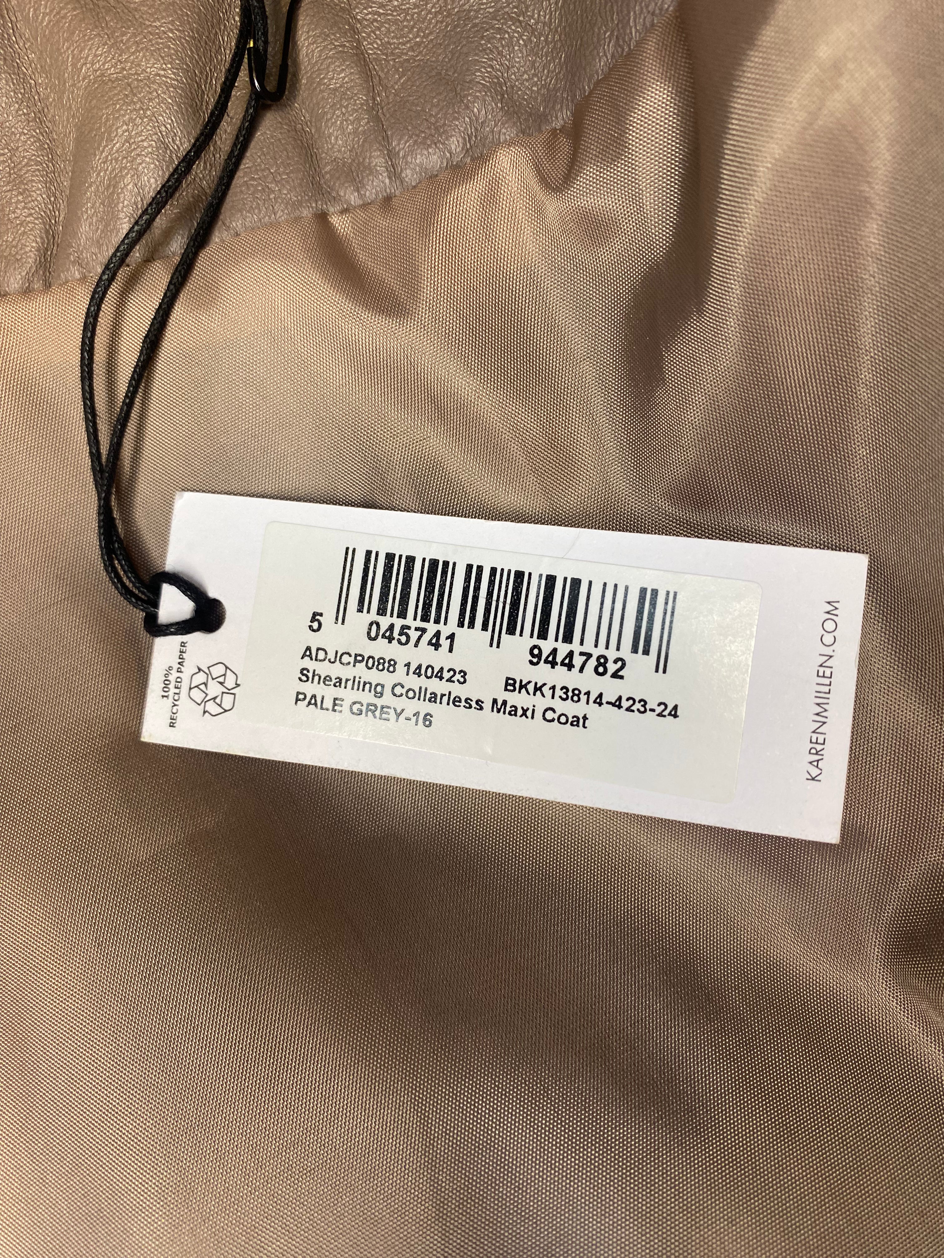 Shearling Collarless Maxi Coat for Women - Warm Winter Long Coat with Faux Fur Lining - Perfect for Cold Weather, Outdoor Activities and Fashionable Layering