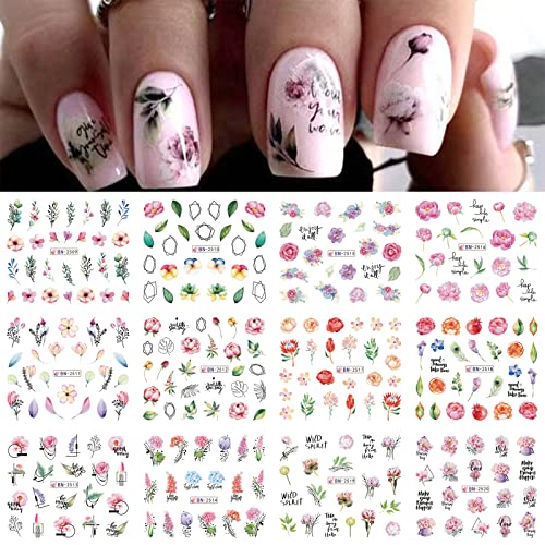 Flower Nail Stickers 002
