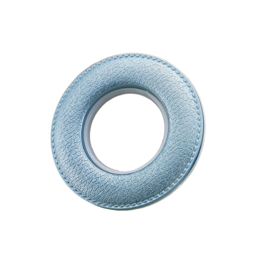 10 Pack 1.6 Inch Inner Diameter Curtain Rings - Low Noise Drapery Grommet Rings for Roman Shades, Blue (40mm) | Perfect for Living Room, Bedroom & Home Decor
