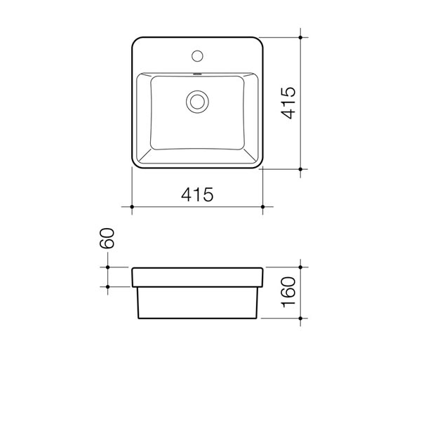 Caroma Carboni Seamless White Inset Vanity Basin - Modern Bathroom Sink for Contemporary Homes & Luxury Hotels