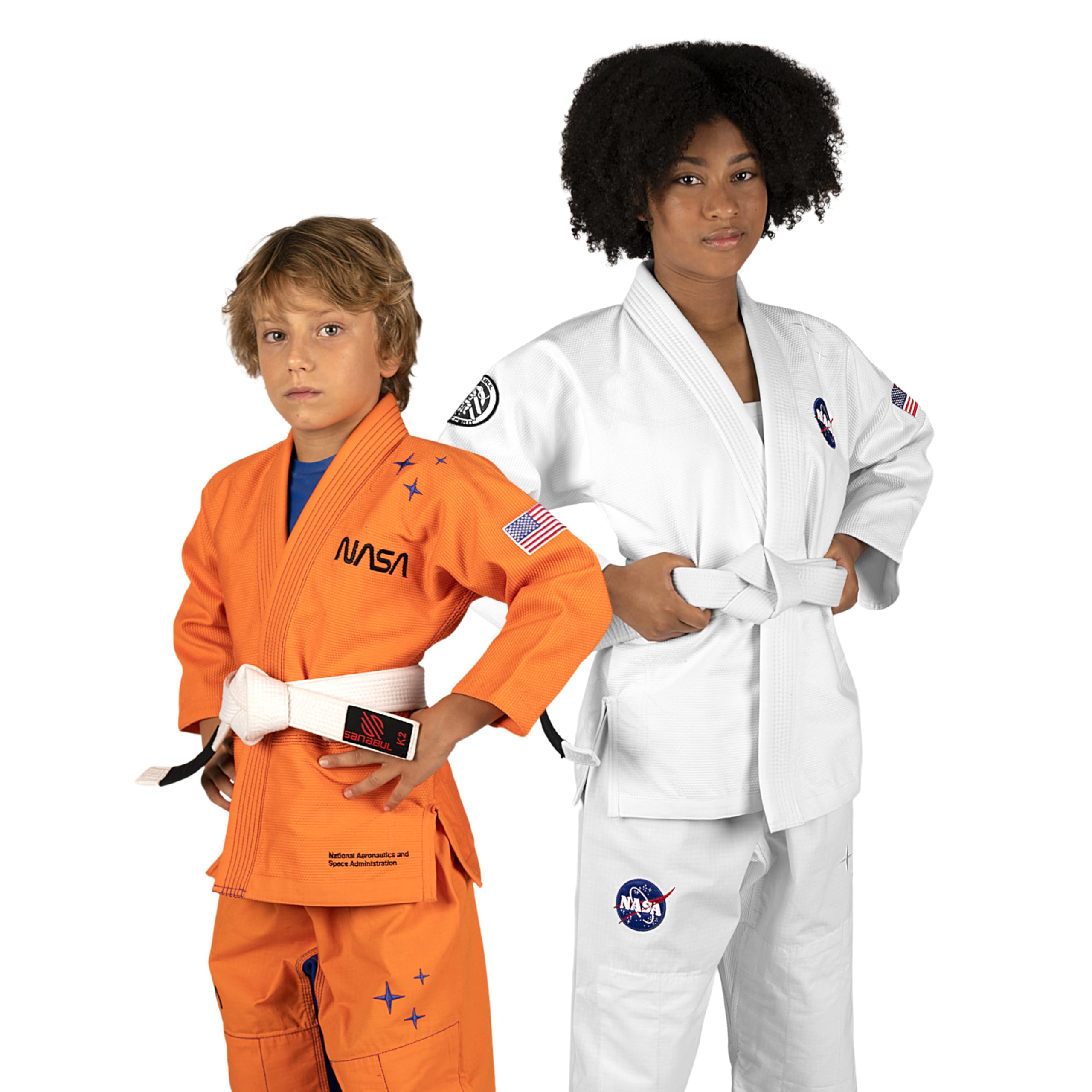 Sanabul NASA Kids BJJ Gi - Lightweight Youth Jiu Jitsu Uniform with Cosmic Design | Perfect for Training, Competitions & Martial Arts Classes | Ages 4-12