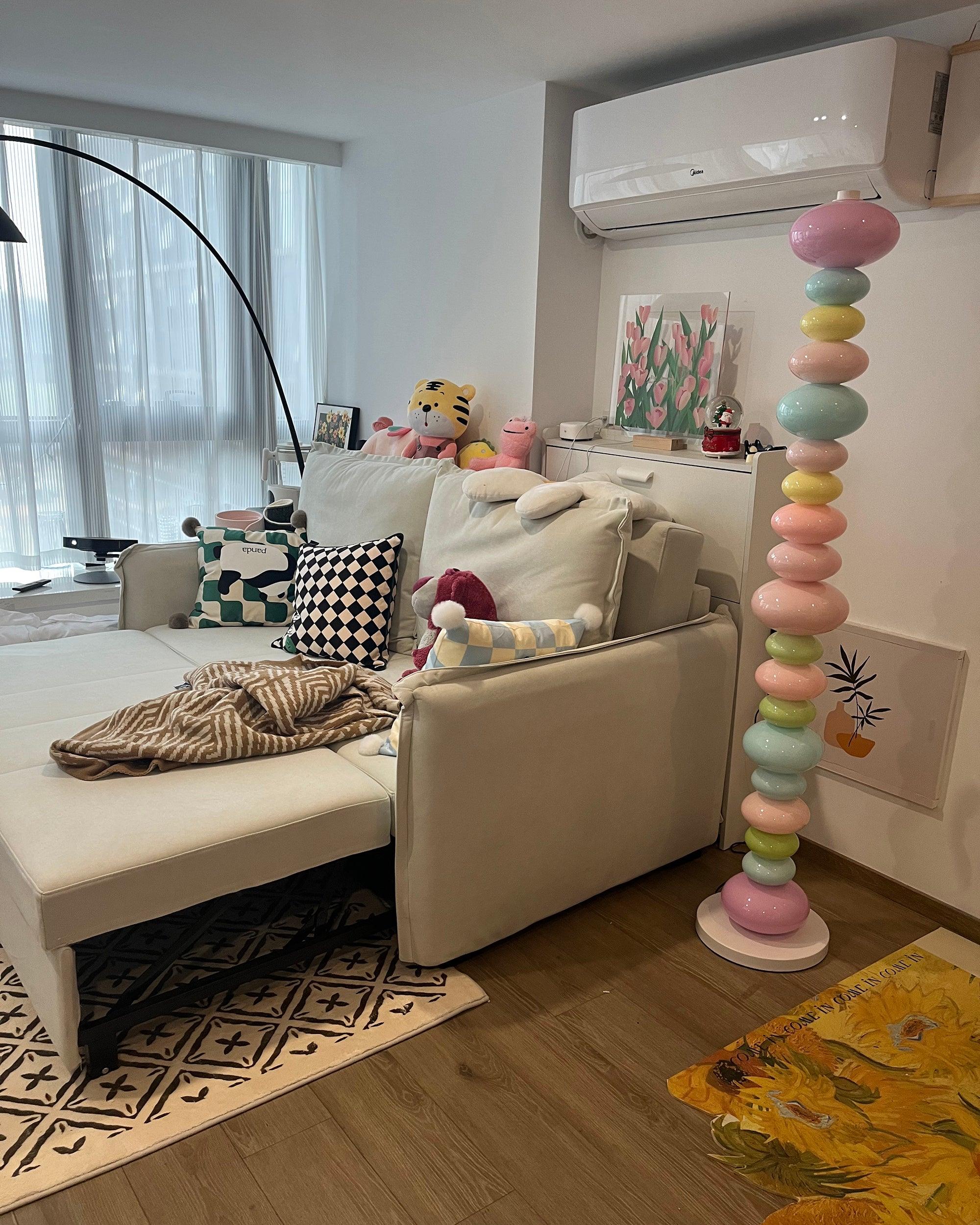 Modern LED Candy Floor Lamp for Living Room - Adjustable Brightness, Warm White Light, Perfect for Bedroom, Office & Reading Corner