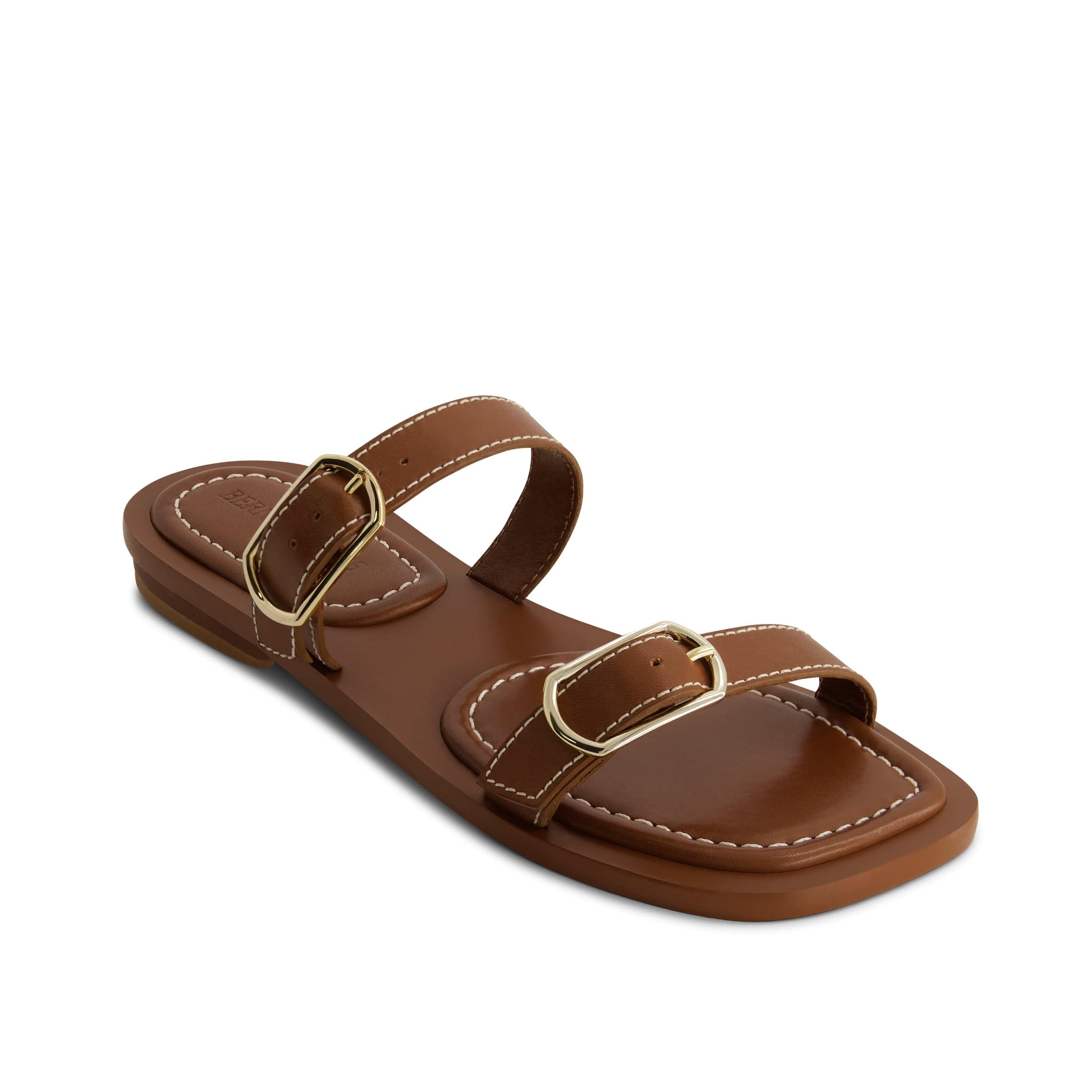Arta Buckle Sandal Saddle - Women's Casual Strappy Leather Sandals for Summer | Comfortable Walking Shoes for Beach, Vacation & Daily Wear