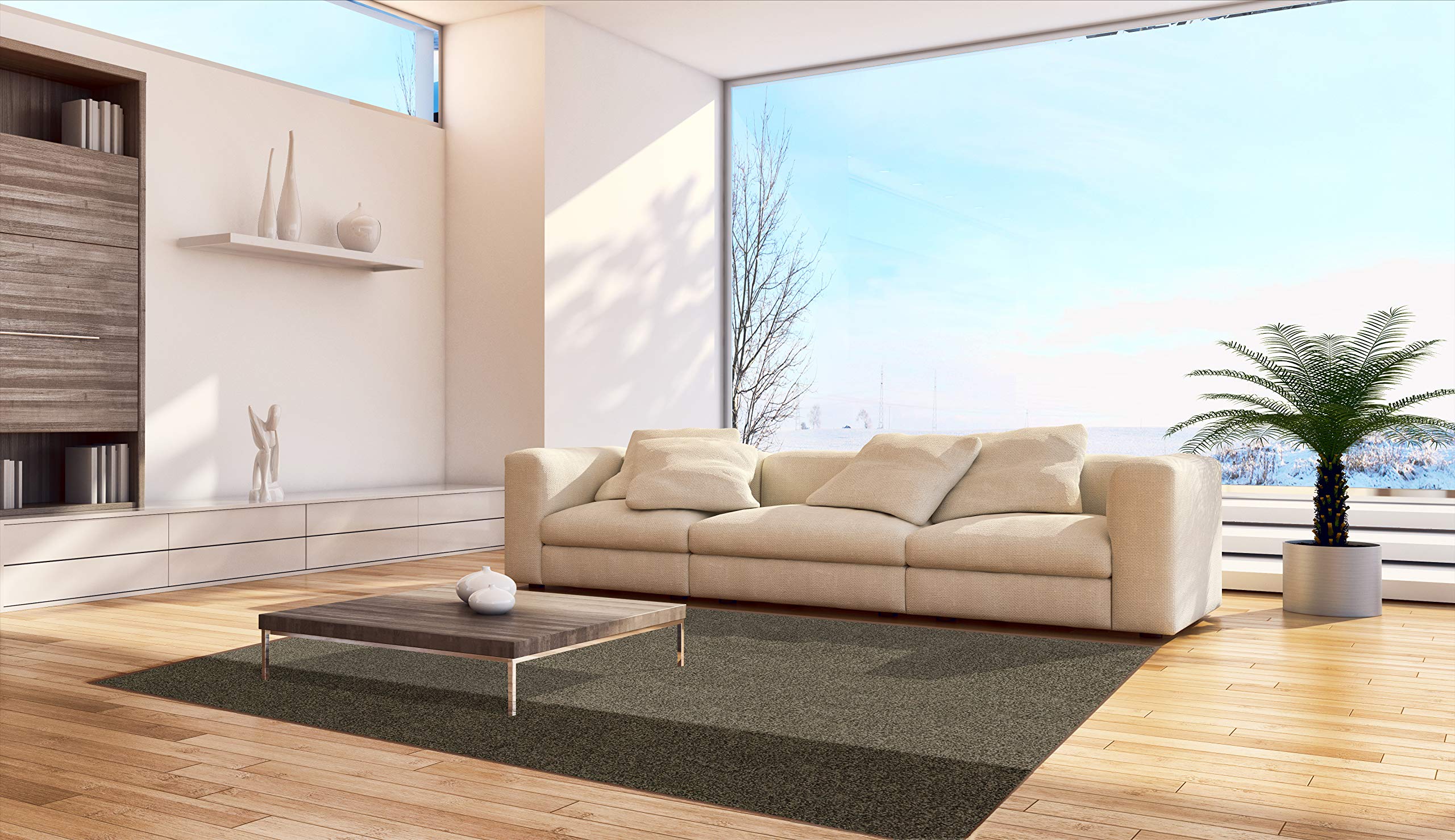 Speckled Agate Soft & Cozy Solution-Dyed Polyester Area Rug 10'x10' - Non-Slip Living Room Carpet for Bedroom, Nursery & Home Decor