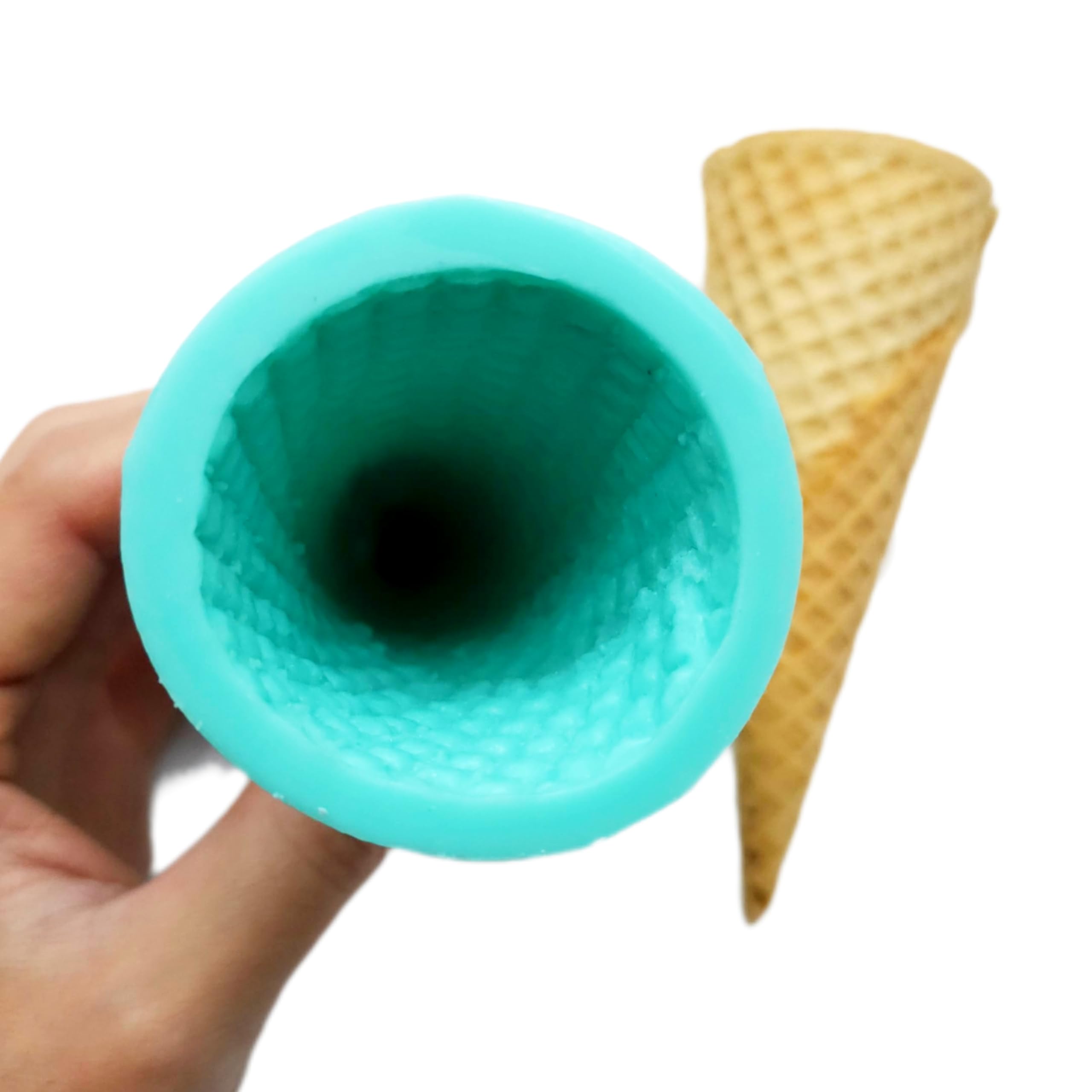 3D Silicone Waffle Cone Mold - Realistic Ice Cream Cone Maker for Homemade Desserts | Perfect for DIY Ice Cream, Party Treats & Bakery Decorations