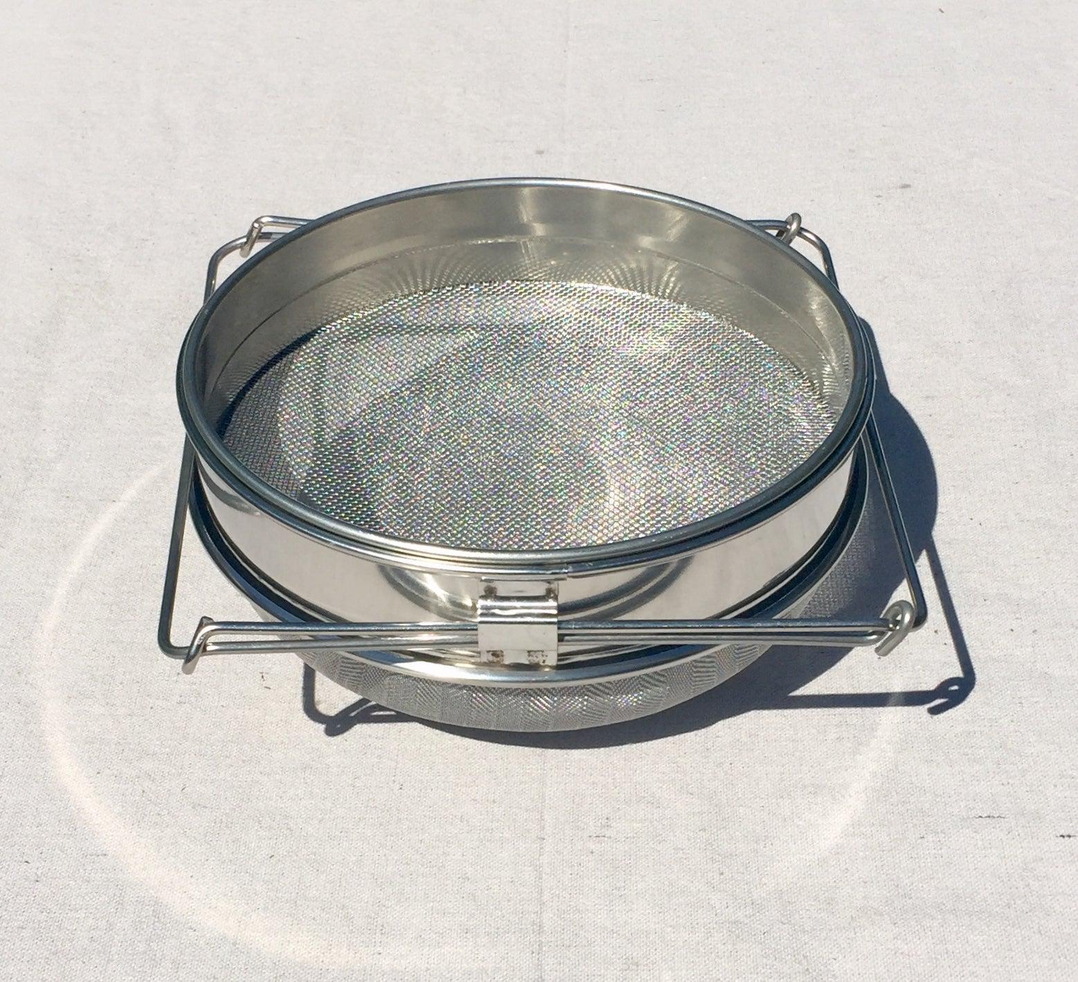 Premium Stainless Steel Honey Strainer with Fine Mesh - Perfect for Filtering Raw Honey, Beeswax, and DIY Skincare Products - Ideal for Beekeepers, Home Kitchens, and DIY Enthusiasts