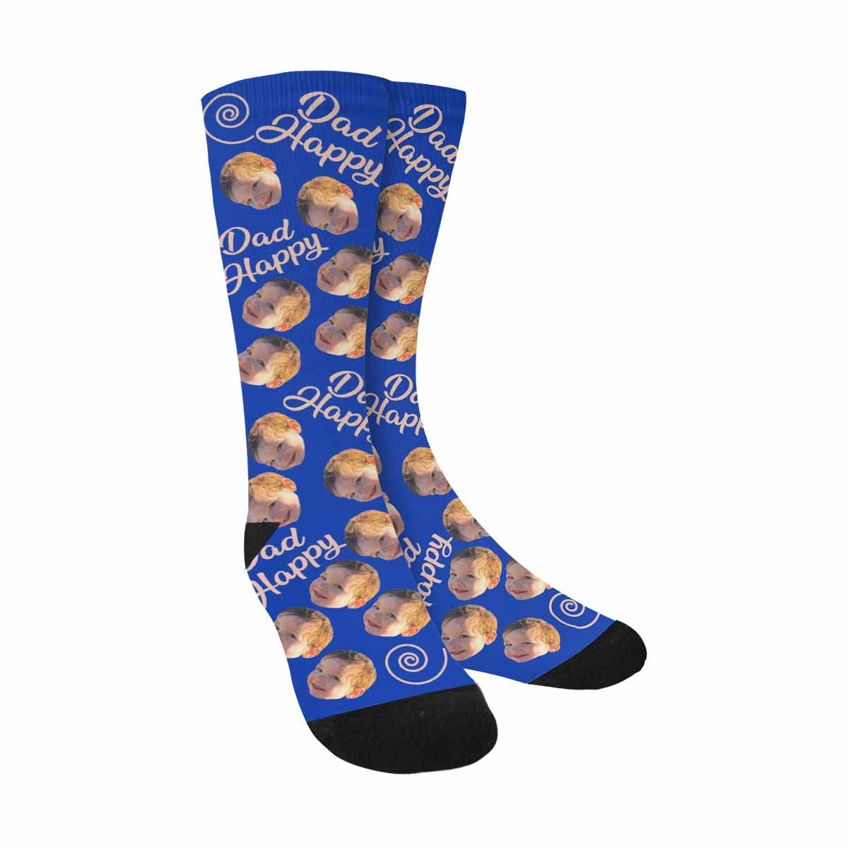 Custom Photo Socks for Dad - Personalized Funny Unisex Socks Gift with Face Print (Made in USA) - Perfect for Father's Day, Birthday & Anniversary Gifts