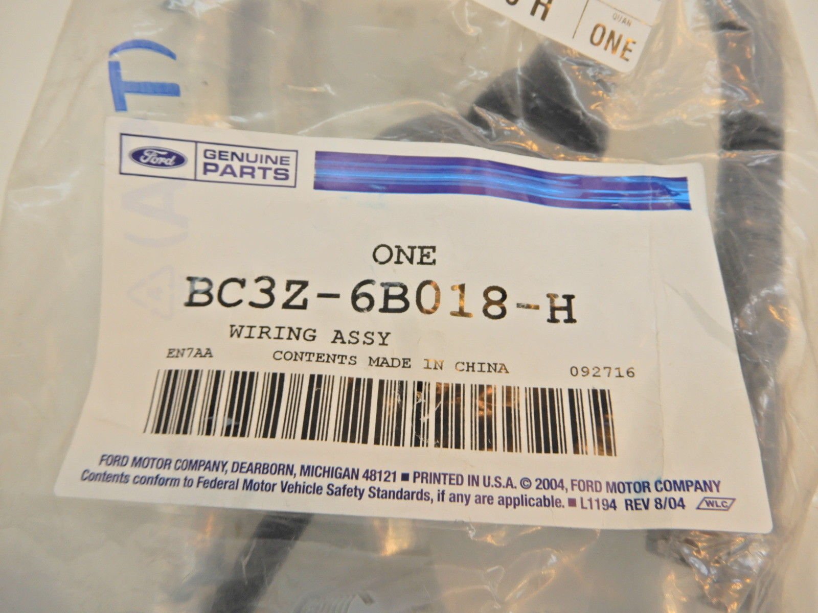 Ford Wire Assembly - OEM Replacement Part for Ford Vehicles | Durable & Reliable Electrical Connector for Engine, Transmission & More
