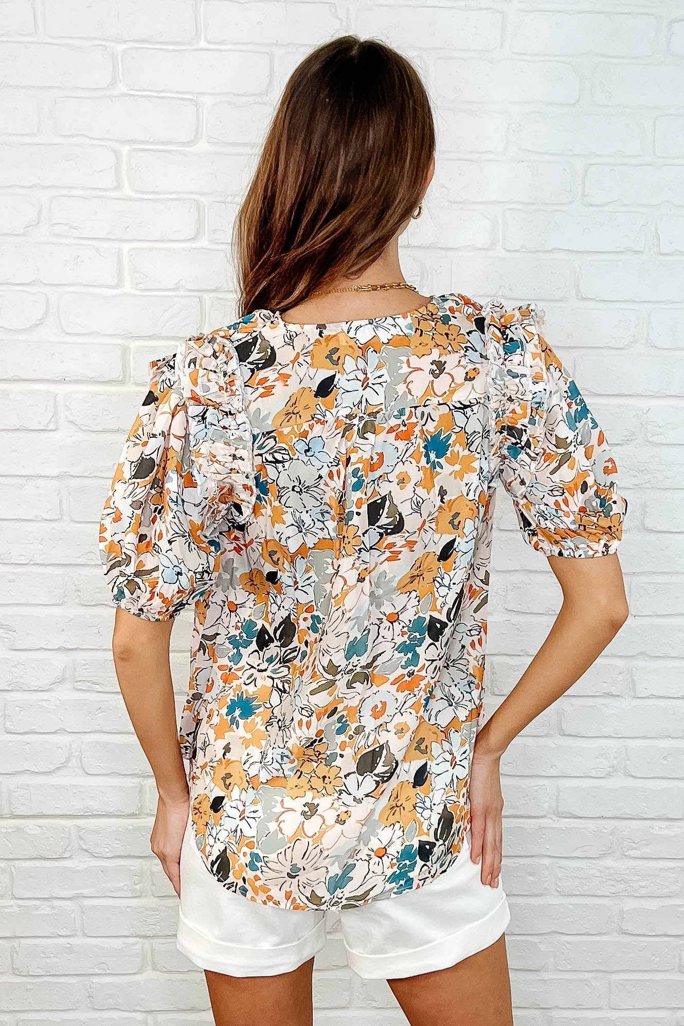 Elegant Floral Print Blouse for Women - Soft & Comfortable Summer Tops - Perfect for Office, Date Night & Casual Outings