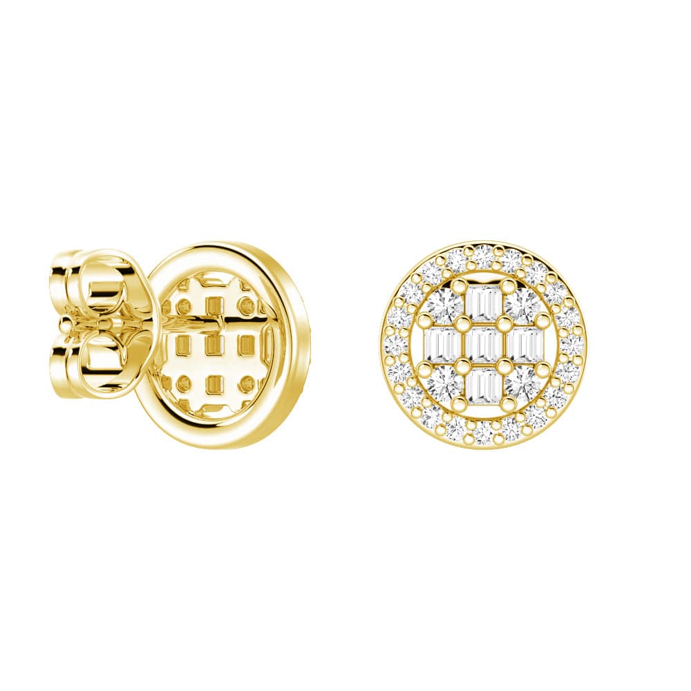 Lab Grown Diamond Infinity Halo Stud Earrings - Circle Cluster Design for Women | Perfect for Weddings, Anniversaries & Special Occasions