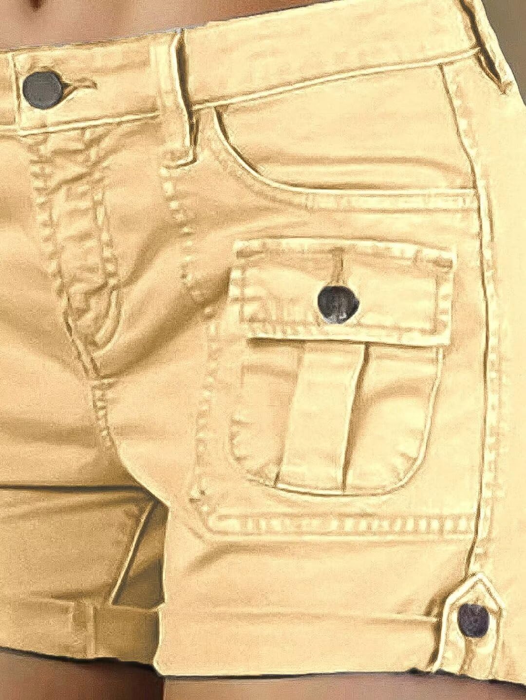 Flamingals Women's Cargo Shorts - Mid Waist Summer Hiking Shorts with Flat Pockets | Trendy Casual & Outdoor Wear for Hiking, Travel, and Everyday Comfort