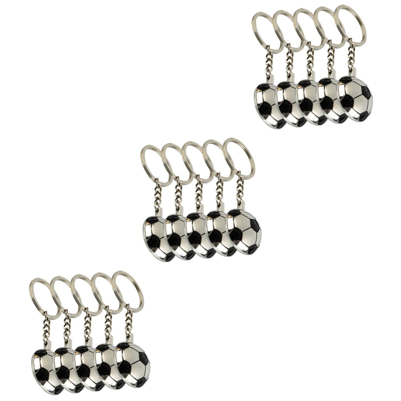 15 Pcs Football Keychain Set - Exquisite Soccer Design Key Rings for Fans, Sports Enthusiasts, and Match Day Keepsakes - Perfect for Gifts, Backpacks, and Car Keys