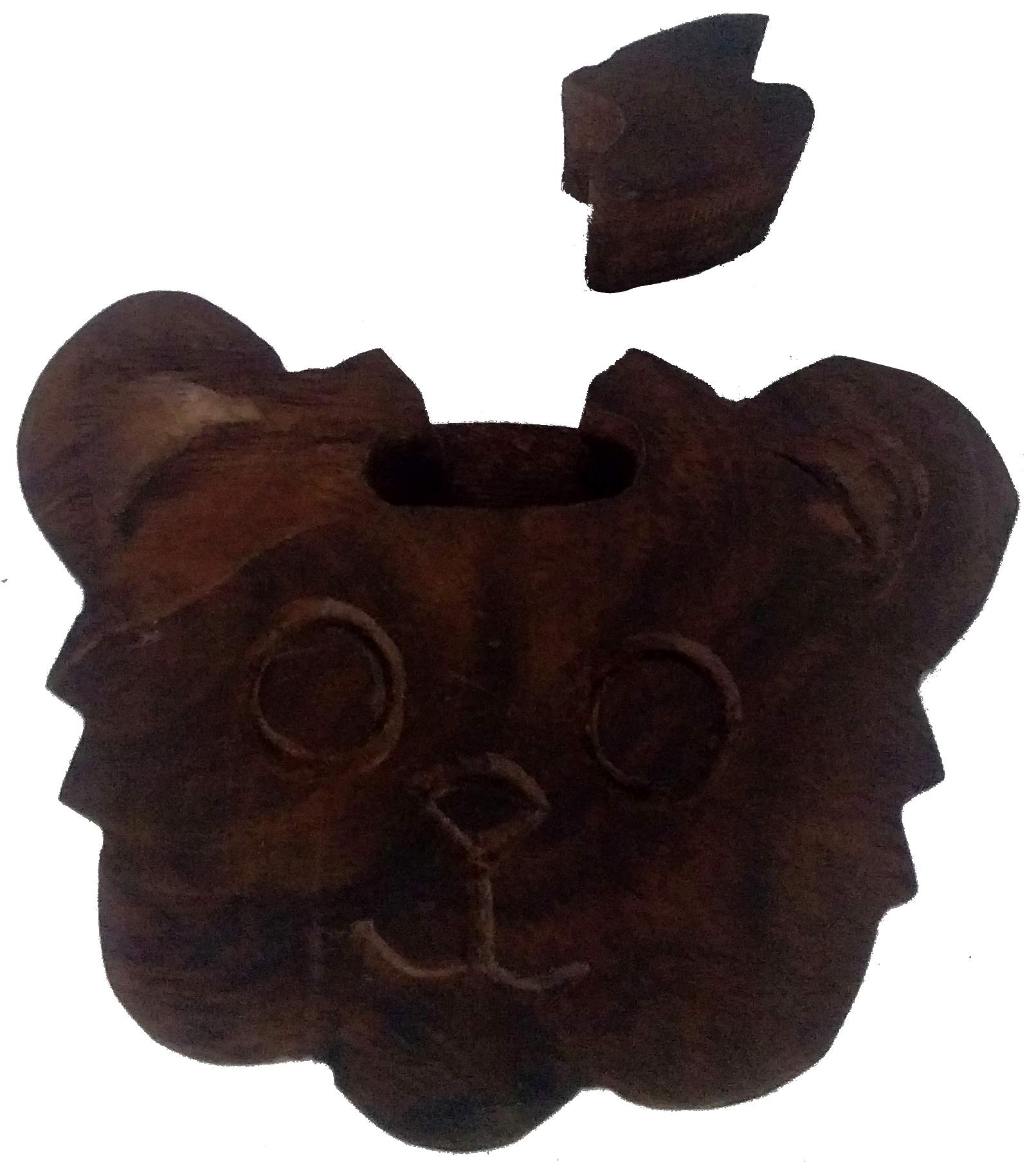 Purpledip Handmade Wooden Puzzle Box - Cute Teddy Bear Mystery Keepsake Gift Box for Brain Teasers & Secret Storage (11966) | Perfect for Escape Rooms, Gift Giving & Family Game Nights
