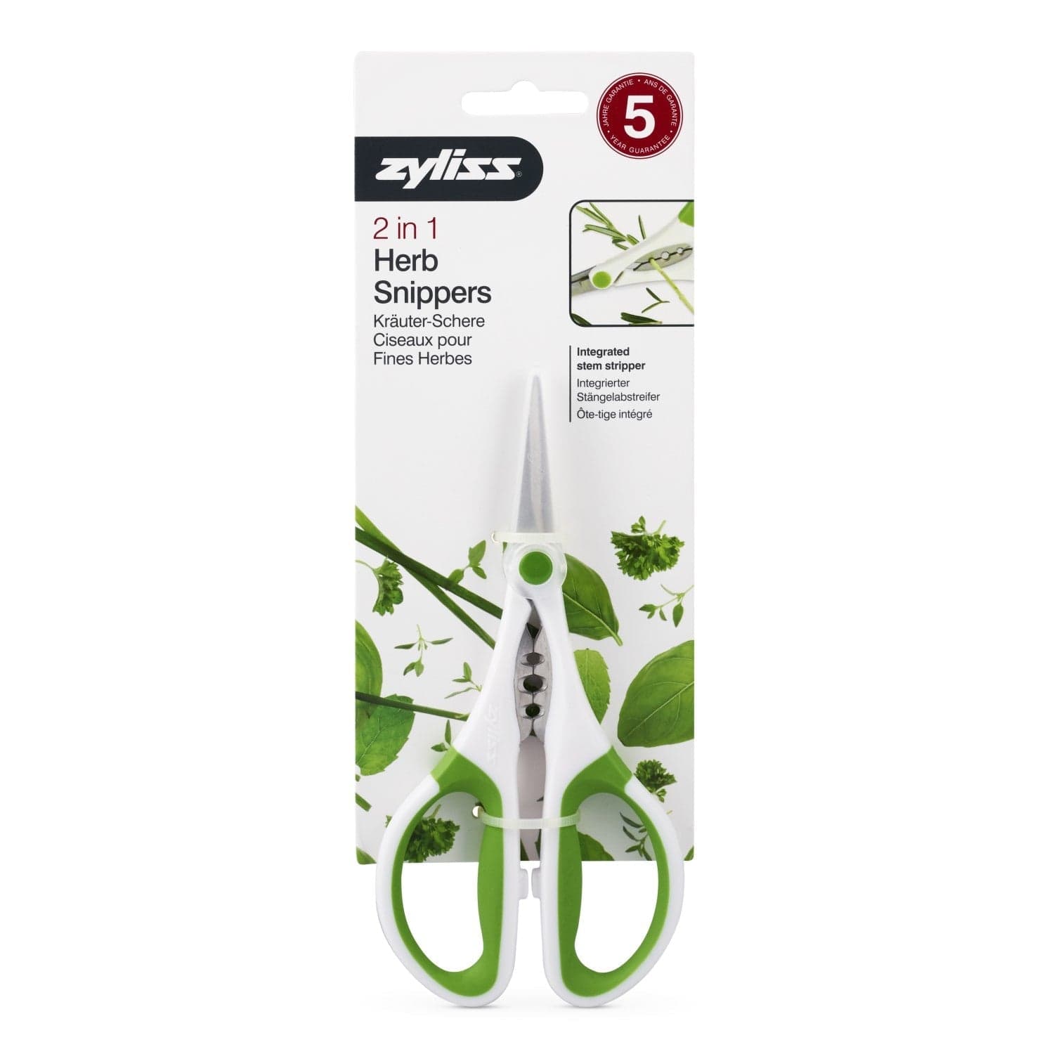 Zyliss Herb Snipper Scissors - Premium Kitchen Shears for Fresh Herbs, Parsley, Basil & Mint - Perfect for Cooking, Garnishing & Food Prep