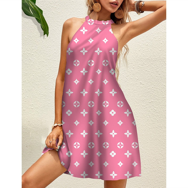 Boho Beach Sundress for Women - Flowy Summer Maxi Dress with Pockets, Perfect for Beach Vacation, Pool Party & Casual Outings
