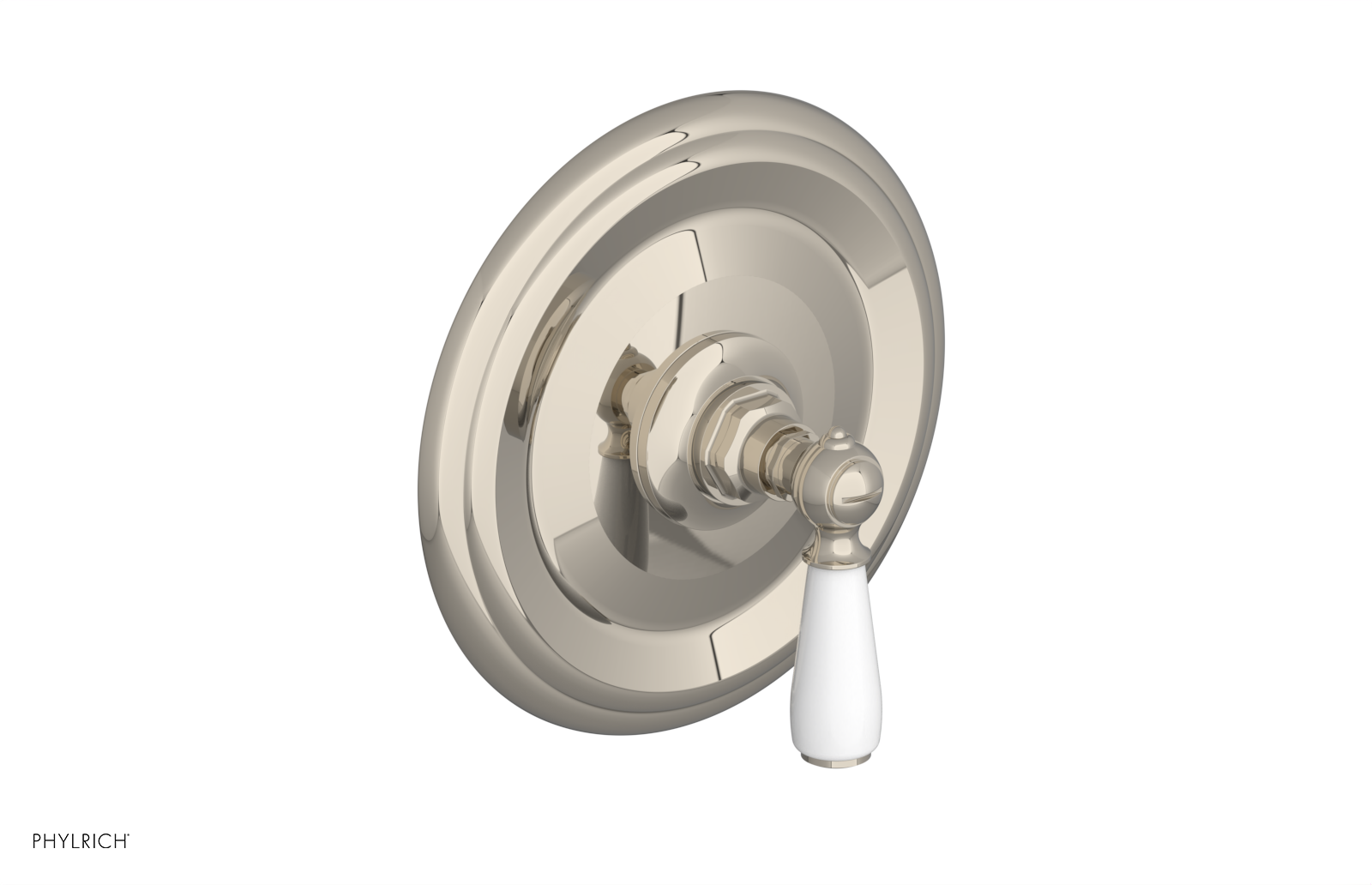 Jamestown Thermostatic Shower Trim Kit with Lever Handle & White Accents - Model 735 | Modern Bathroom Fixture for Spa-Like Shower Experience