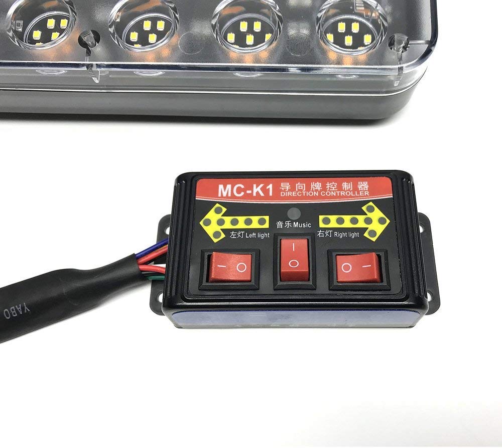 12V Traffic Consultant Arrow Indicator Light - High Visibility Strobe Warning Light for Construction, Road Work & Water Trucks - Durable Safety Beacon for Night Operations & Hazard Zones