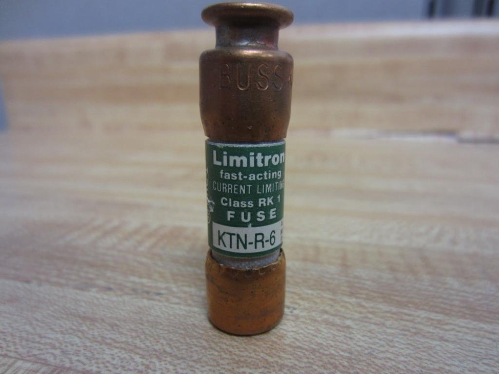 Bussman KTN-R-6 Limitron Fast Acting Fuse 6A 250V - High-Speed Circuit Protection for Electronics, Appliances, and Industrial Equipment