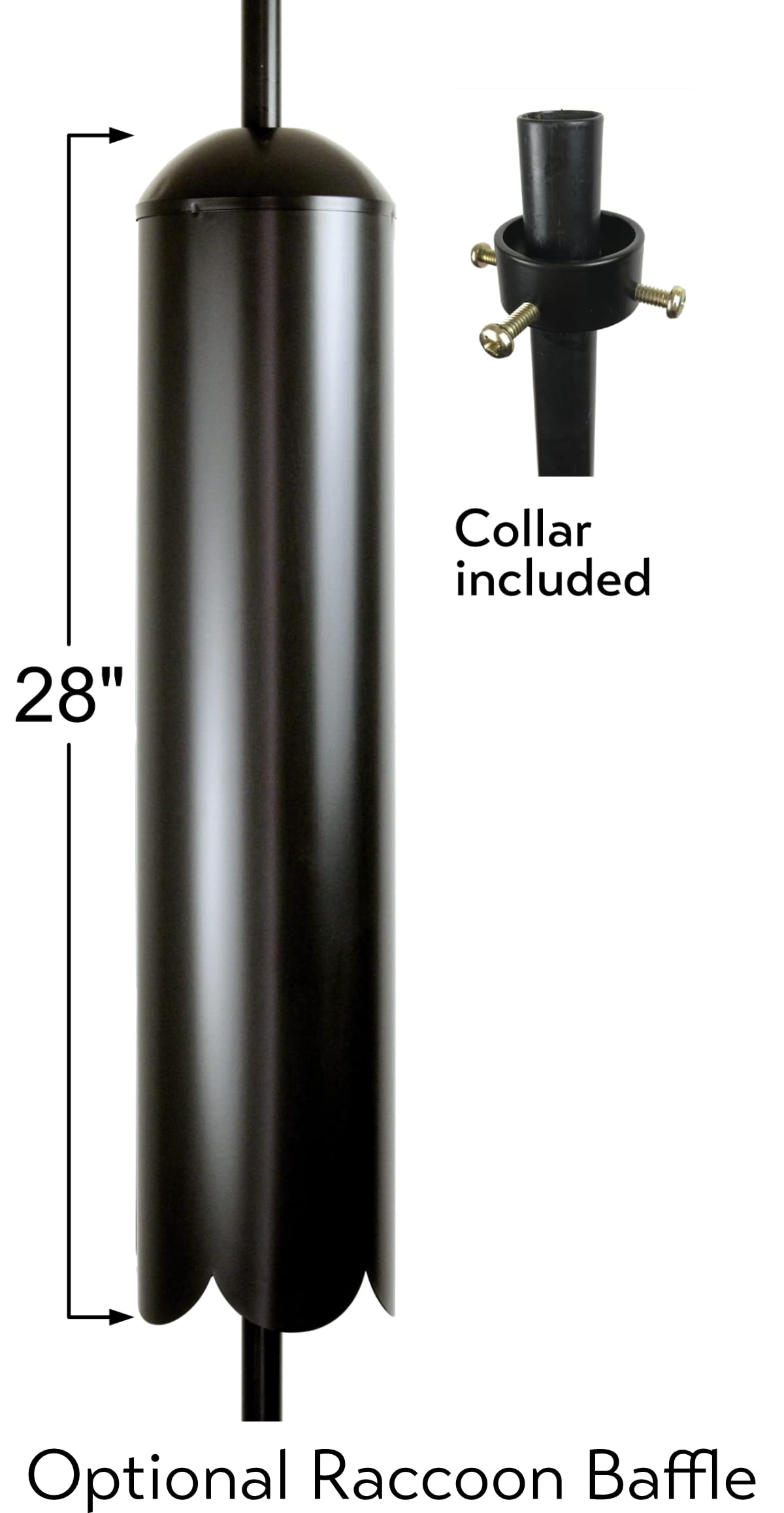 Premium Kettle Moraine Bird Feeder Pole Set with Raccoon Baffle & Twister Ground Socket (2 Arm) - Heavy Duty Outdoor Bird Feeding Station for Backyard, Garden, and Patio Use