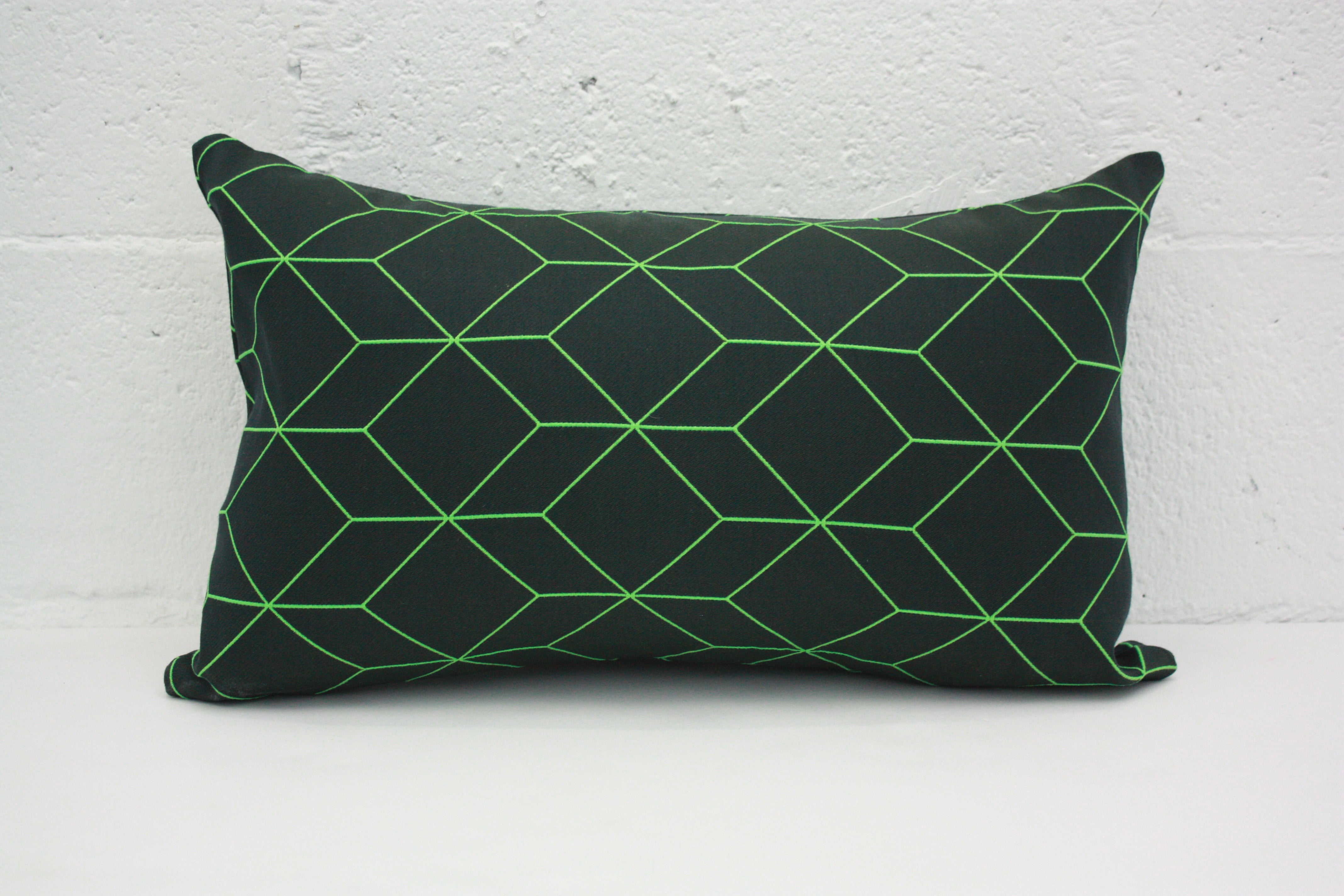 Maharam Bright Cube Lime Green Decorative Throw Pillow - Modern Home Accent for Living Room, Bedroom, or Office Sofa
