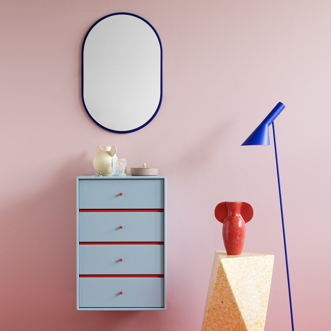 LOOK SP812R Stylish Color Frame Wall Mirror - Perfect for Bedroom, Living Room & Bathroom Decor