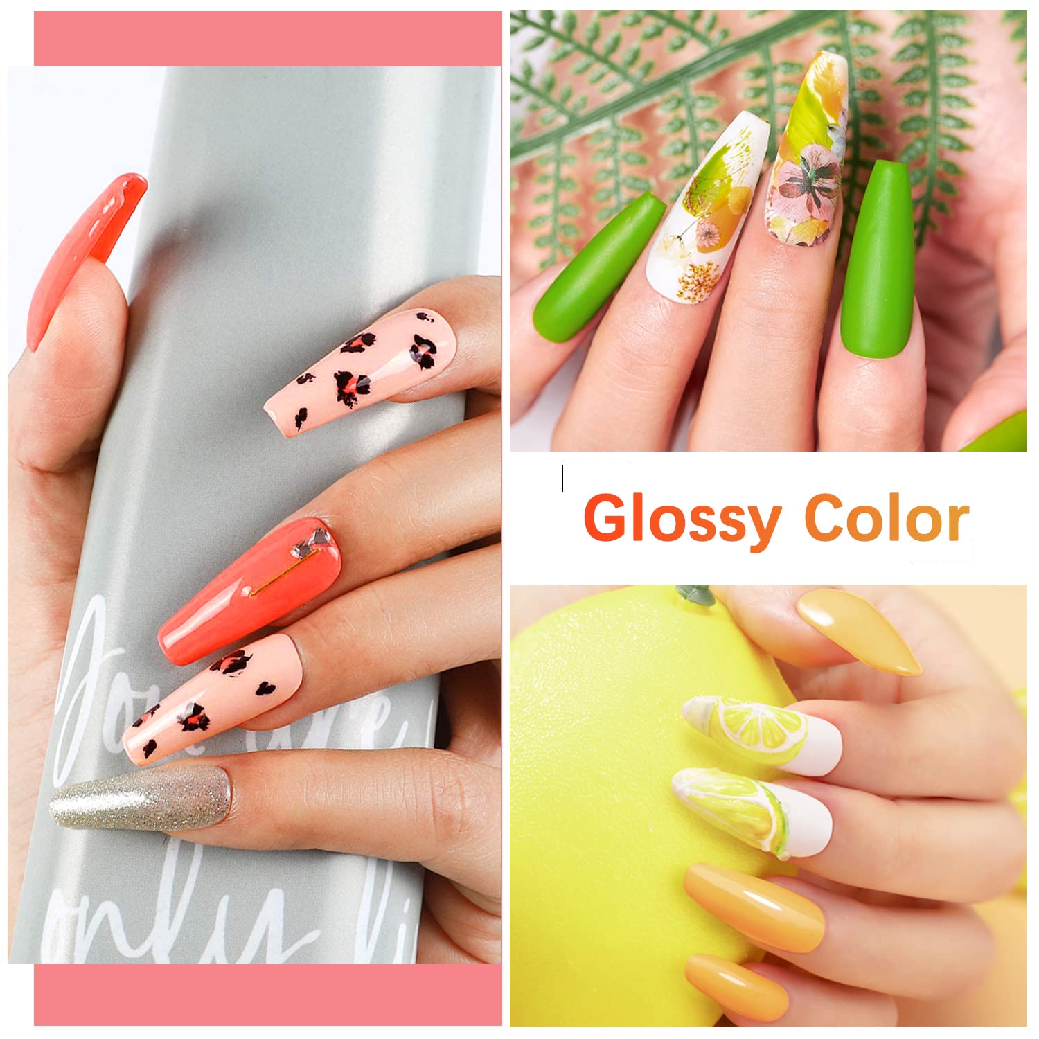 6Pcs Soak Off Gel Nail Polish Kit with Base & Top Coat - DIY Manicure Set for Home Nail Art, Valentine's Day Gift | Perfect for Salon-Quality Nails at Home, Bridal Parties & Self-Care Days