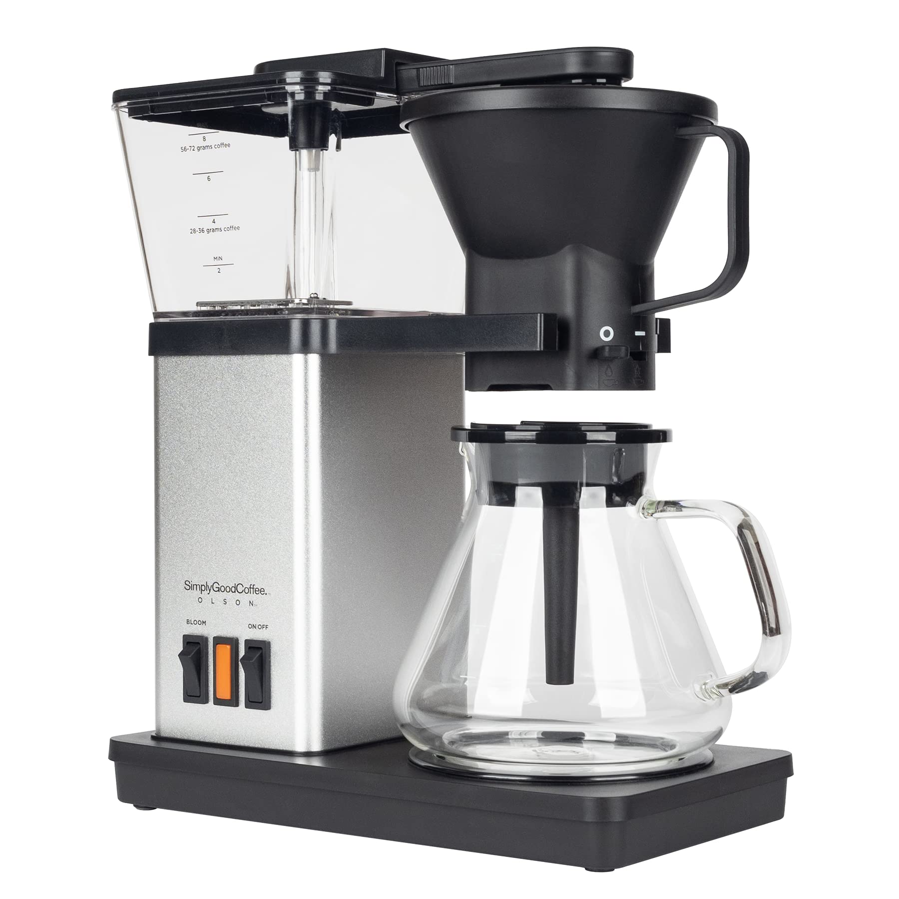 **SimplyGoodCoffee 8-Cup Automatic Drip Coffee Maker – Stainless Steel Pour Over Brewer with Gold Cup Standard – Easy to Use & Durable for Home, Office, or Travel**