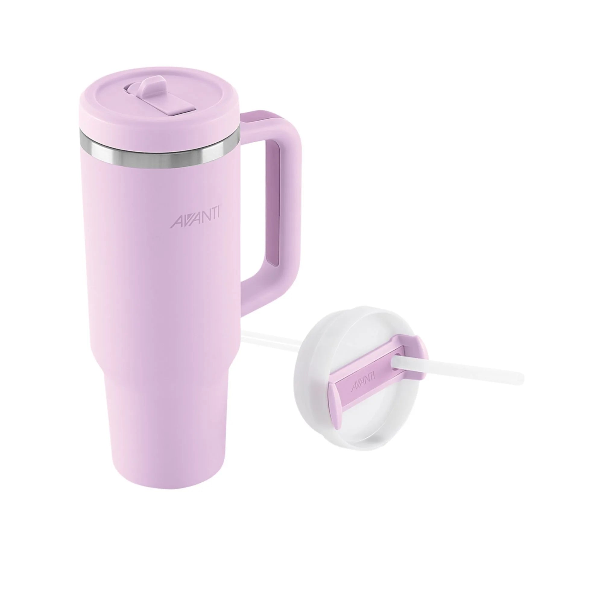 Avanti Hydroquench Water Bottle with 2 Lids - 1L Capacity, Leak-Proof & BPA-Free - Perfect for Gym, Hiking & Everyday Hydration (Lilac Color)