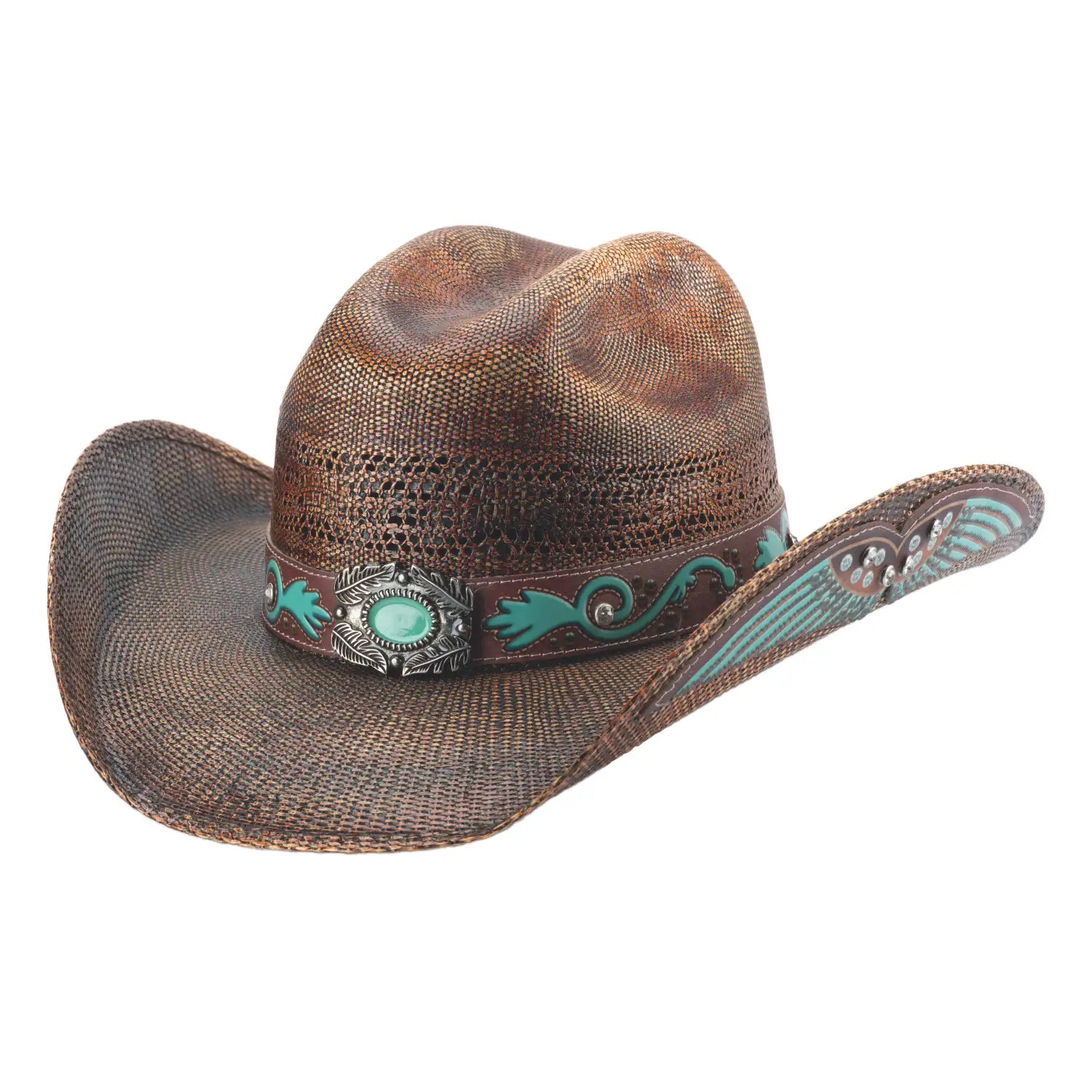 Bullhide Music City Women's Straw Cowgirl Hat - Western Style Summer Sun Hat for Outdoor Rodeo, Beach & Country Music Festivals